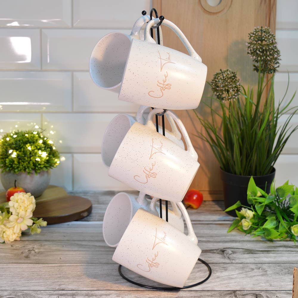 Набор кружек 6шт 350мл на подставке, 202450