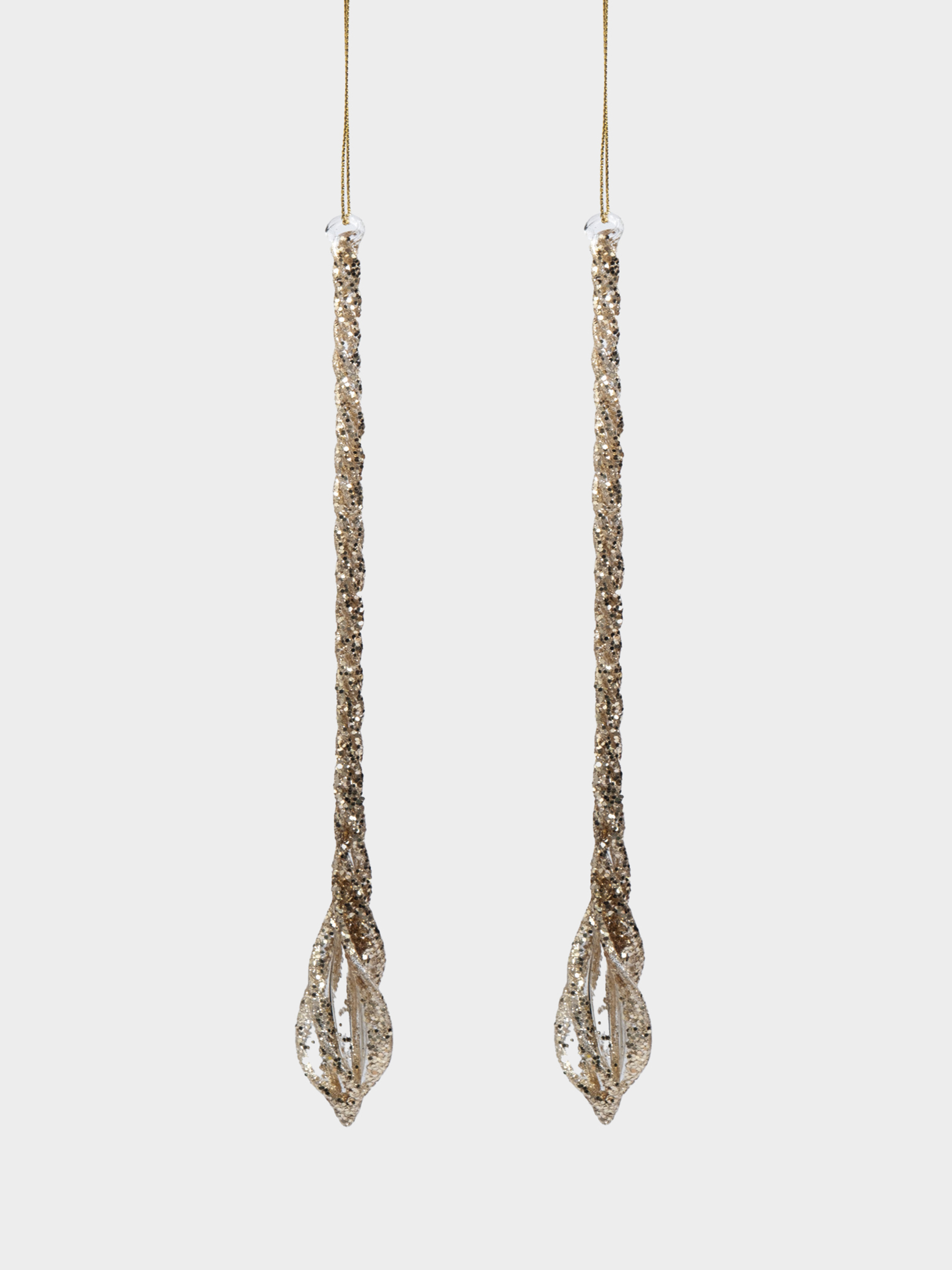 Игрушка елочная, 25 см, 2 шт, стекло, шампань, Сосулька, Event