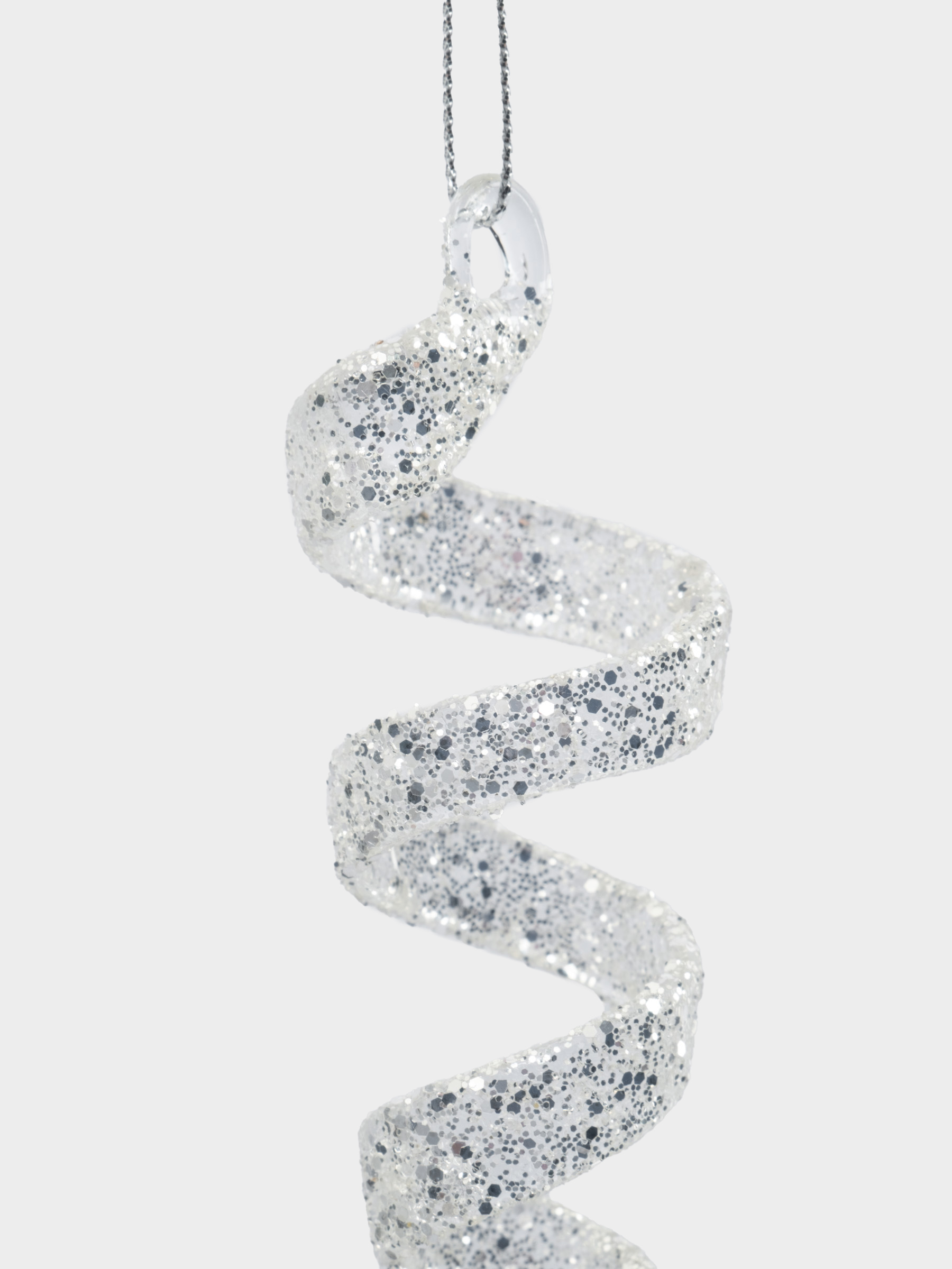 Игрушка елочная, 15 см, 2 шт, стекло, серебристая, Сосулька, New year