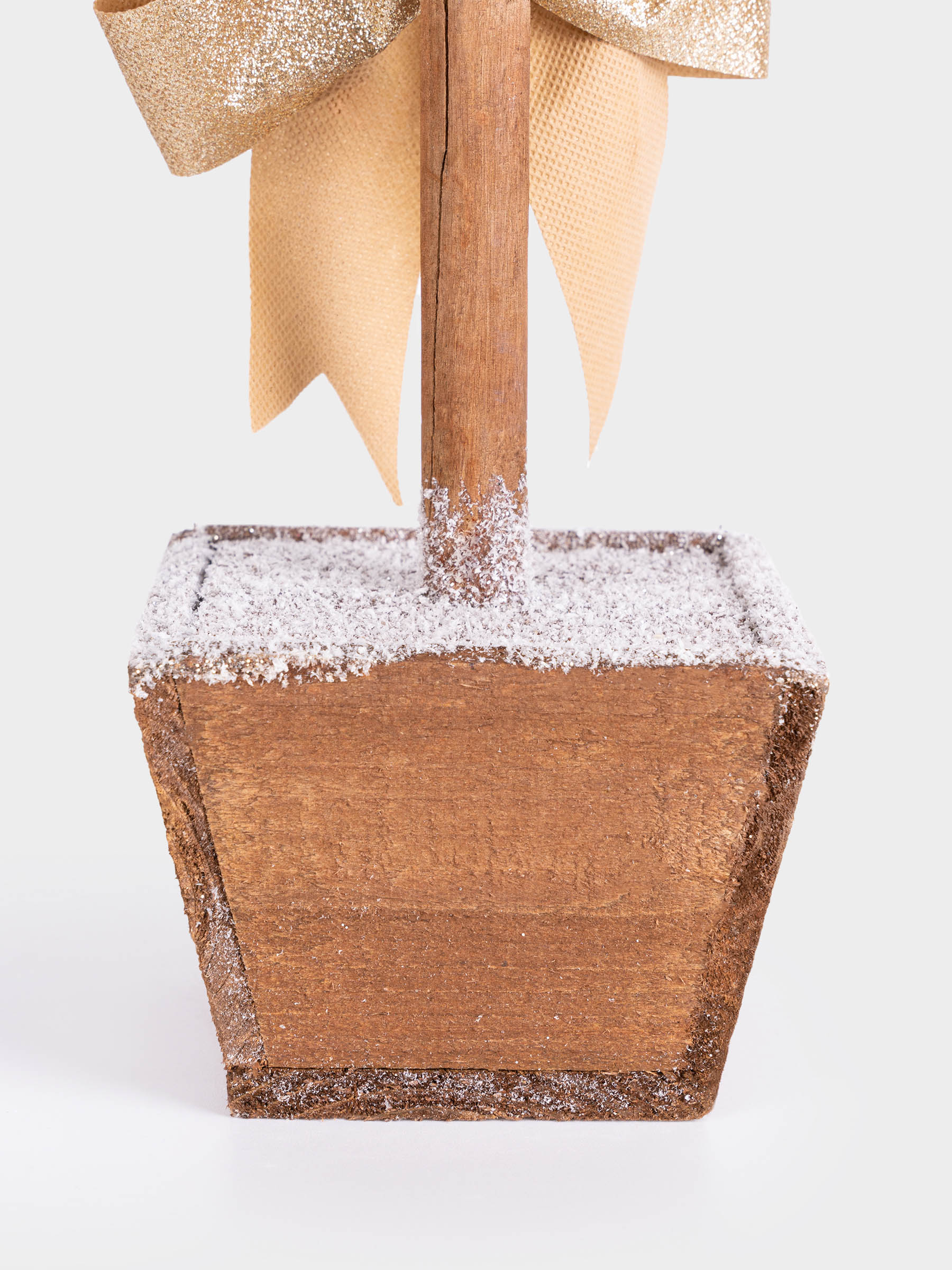 Ель искусственная, 53 см, в горшке, пластик/дерево, шампань, Interior silver