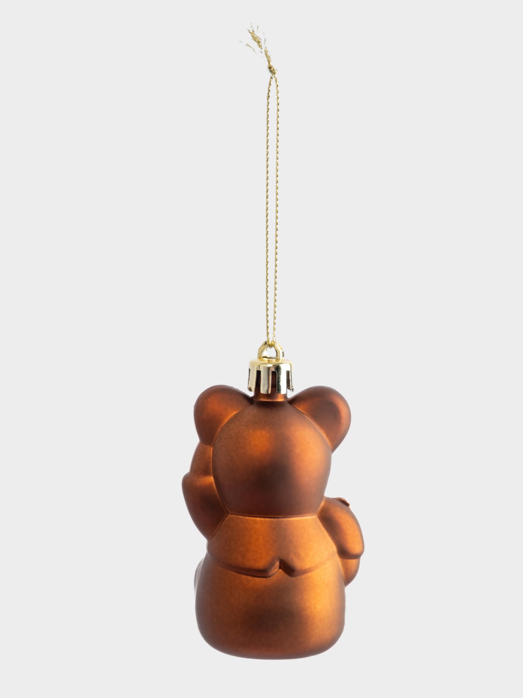 Игрушка елочная, 4х8 см, пластик, коричневая, Мишка, New year