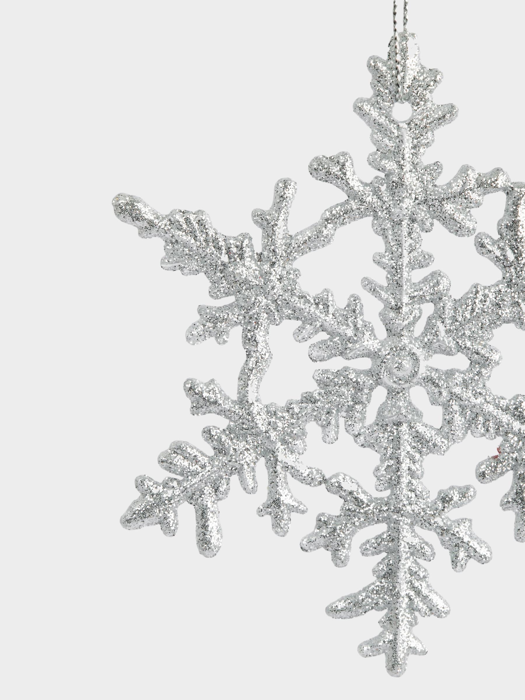 Игрушка елочная, 8 см, пластик, серебристая, Снежинка, Event