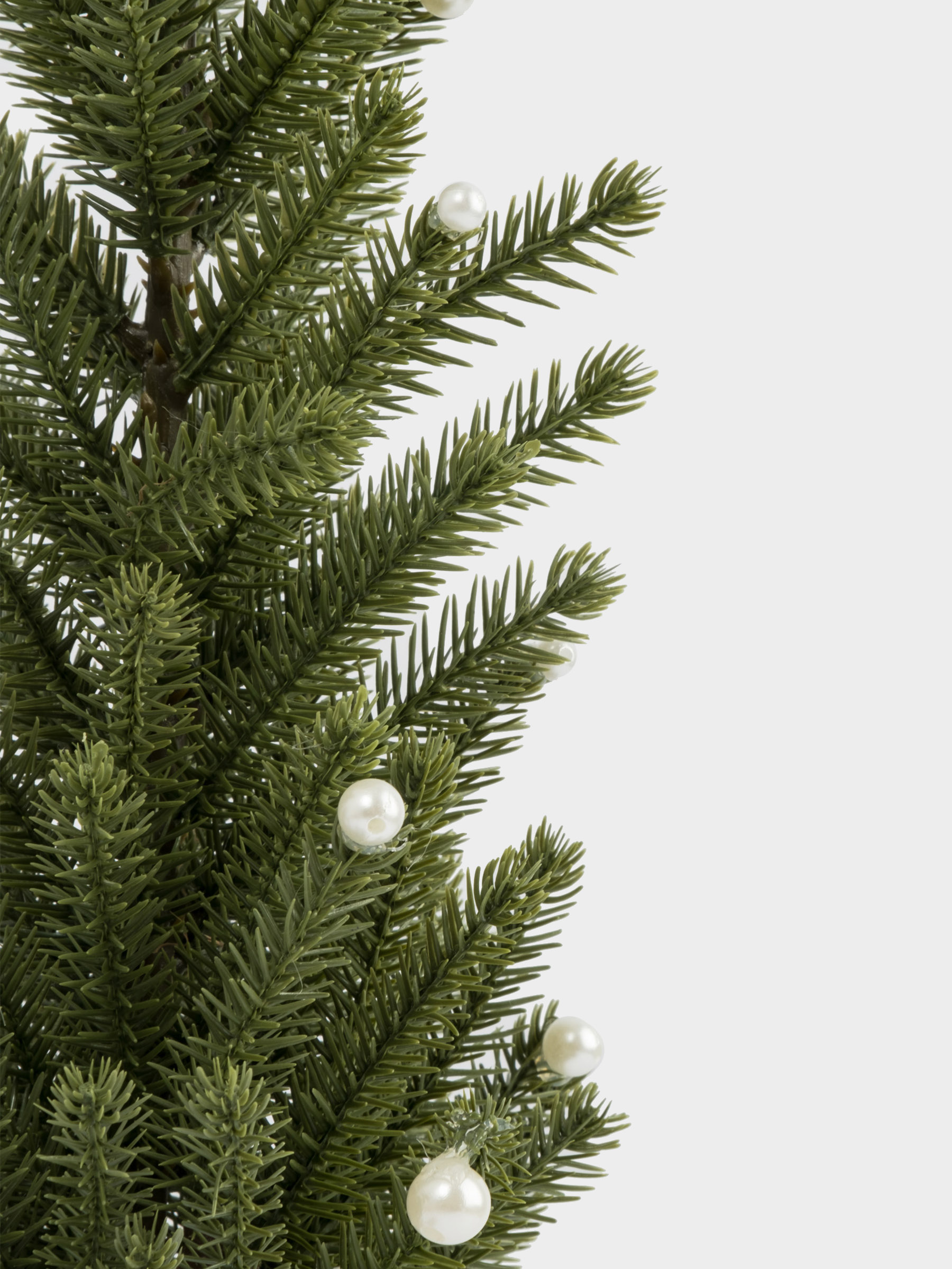 Ель искусственная, 40 см, полиэтилен, Жемчуг, New year