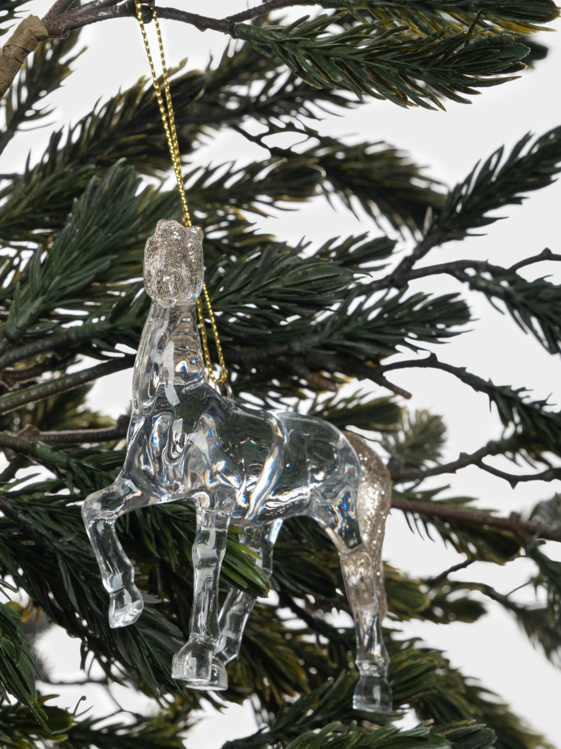 Игрушка елочная, 9 см, акрил, шампань, Лошадь, Horse