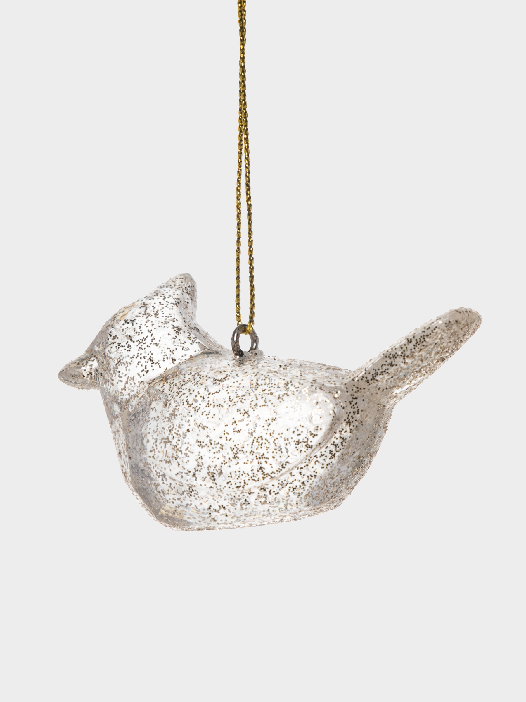 Игрушка елочная, 6 см, акрил, шампань, Птица, New year