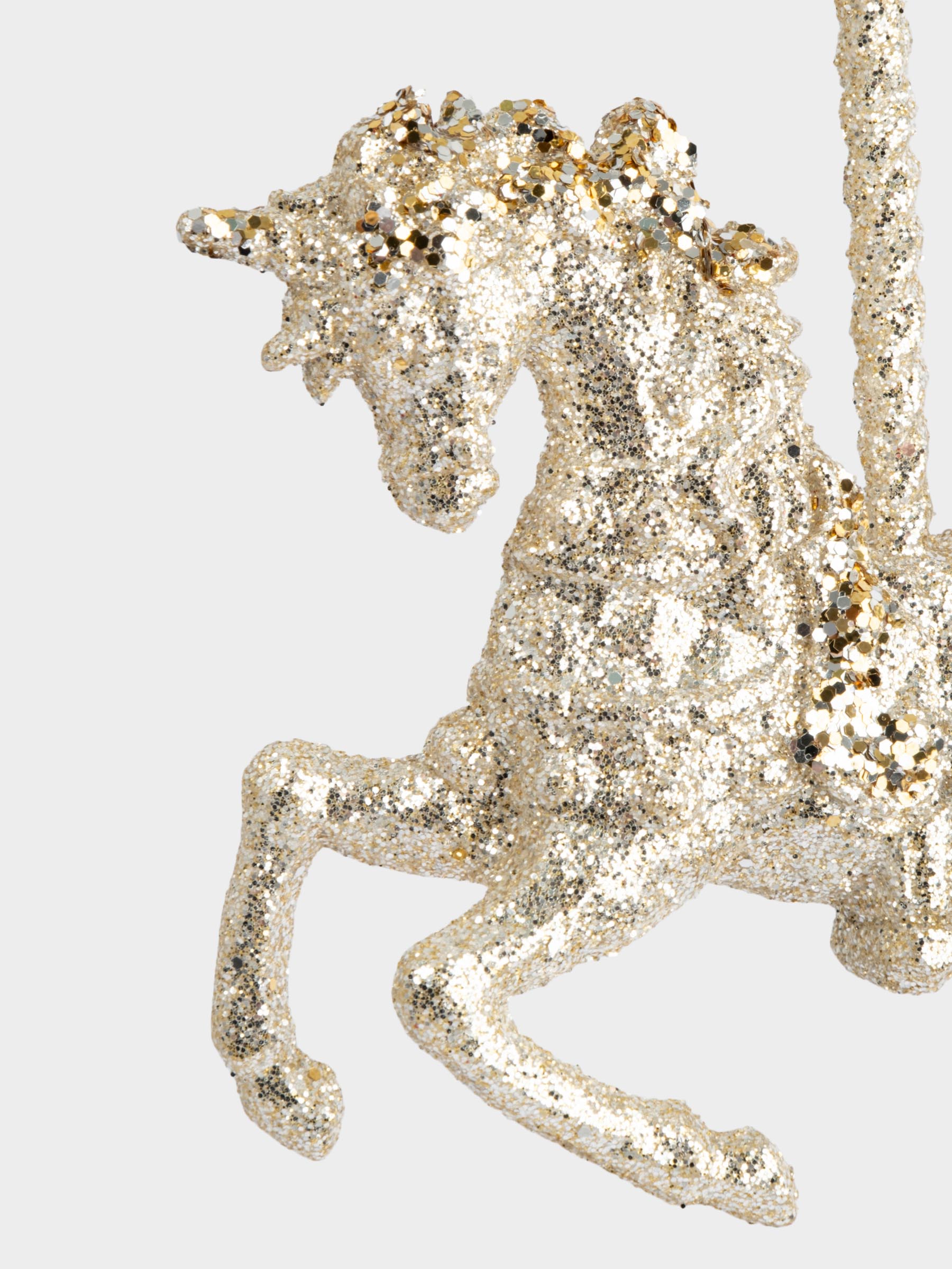 Игрушка елочная, 13х12 см, пластик, шампань, Лошадь, New year