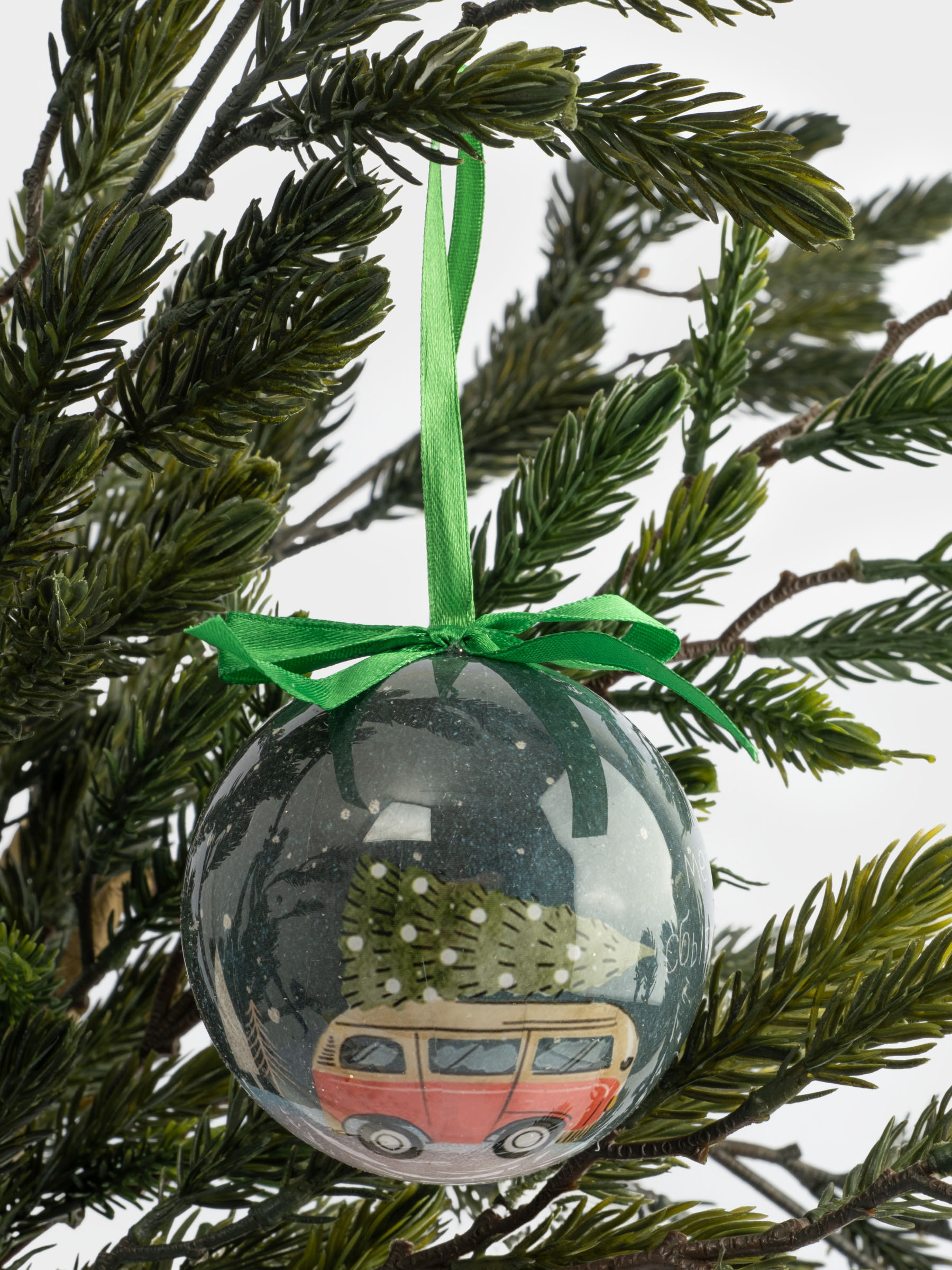 Игрушка елочная, 7 см, пенопласт, шар, Машинка, New year