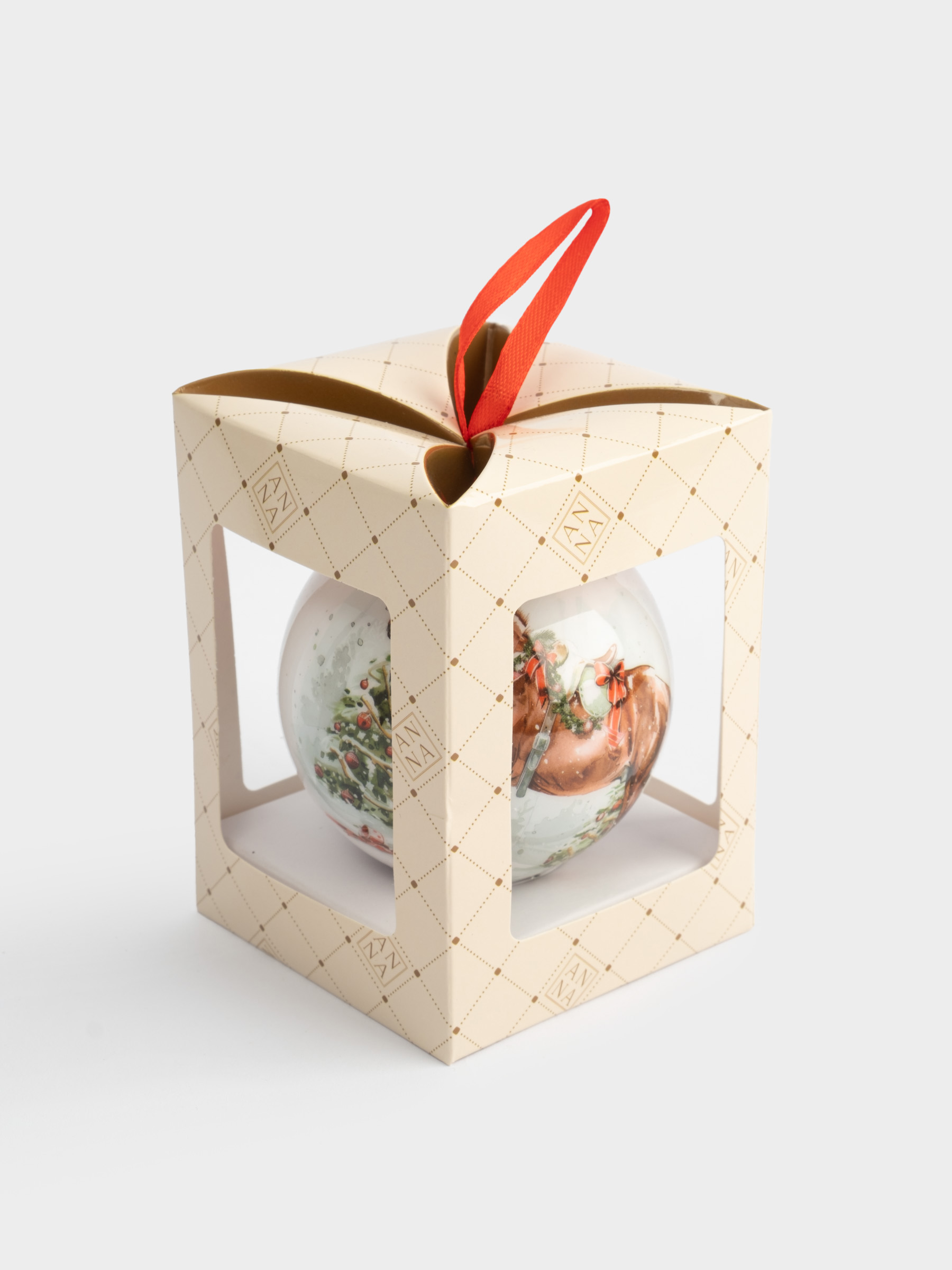 Игрушка елочная, 7 см, пенопласт, шар, Лошадка, Bright horse