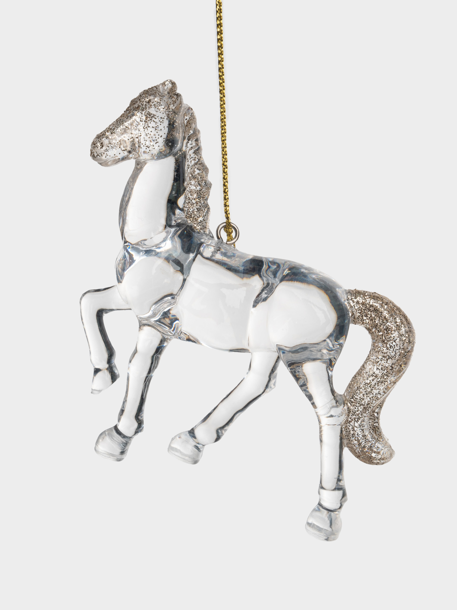 Игрушка елочная, 9 см, акрил, шампань, Лошадь, Horse