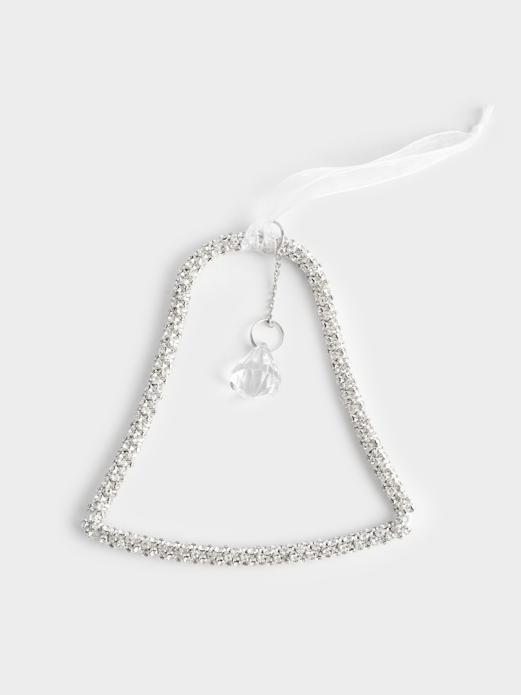 Игрушка елочная, 12 см, пластик/металл, серебристая, Колокольчик, Event