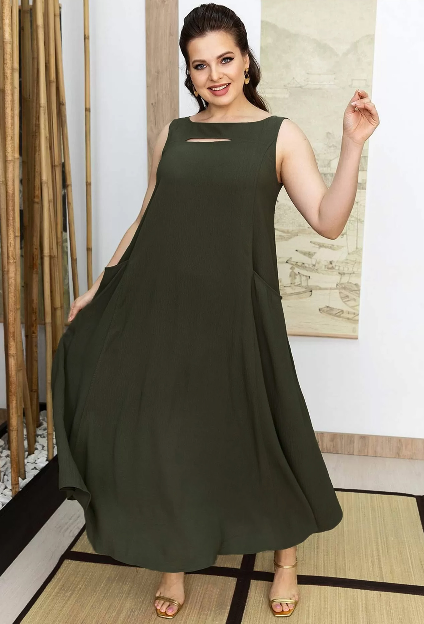 ст. цена2199руб.! Платье ASV 2357 хаки