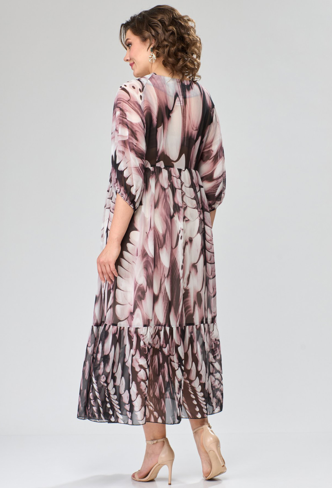 ст. цена2499руб.! Платье Anastasia Mak 1129 серый мультиколор