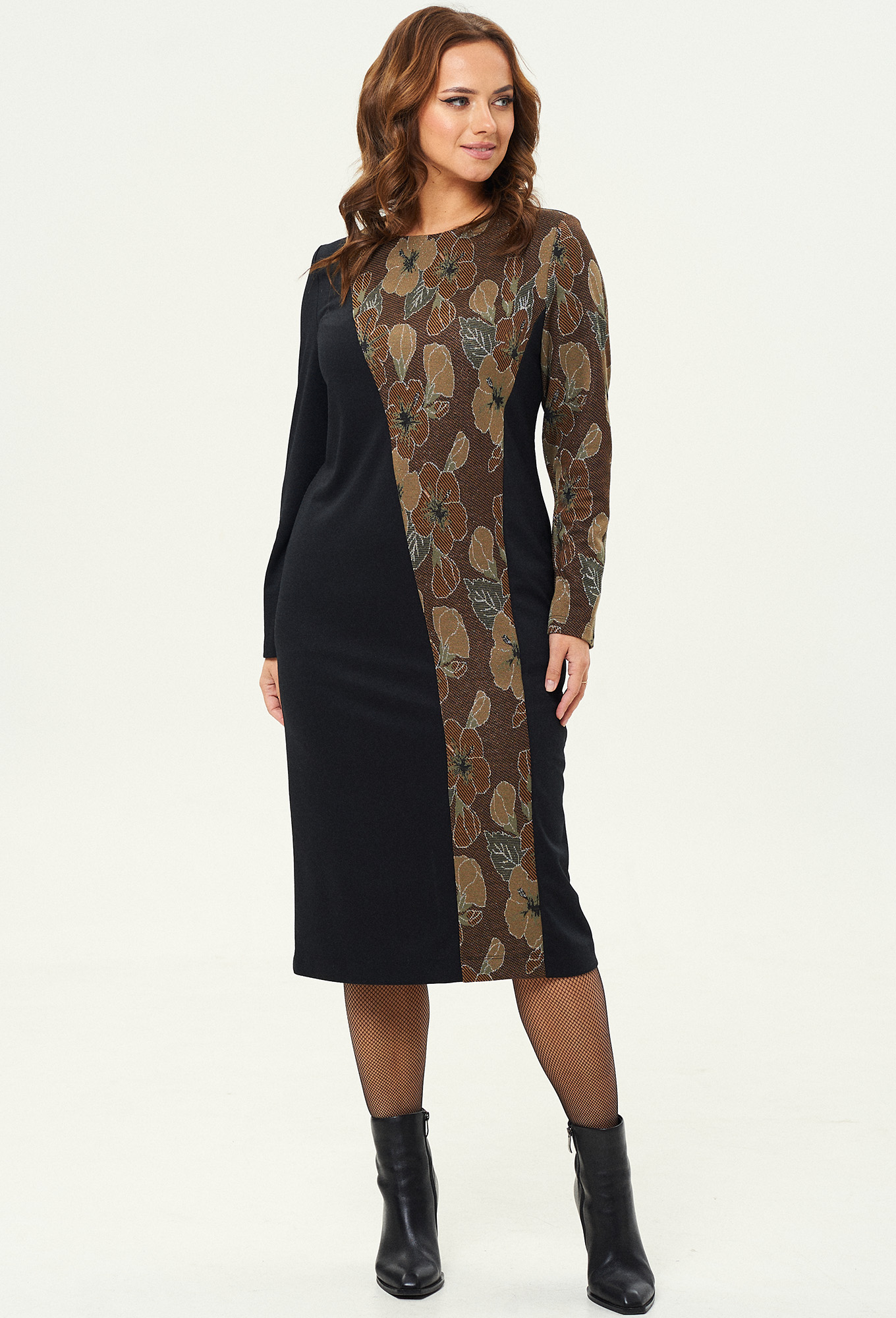 Платье Gizart 5318 чёрно-коричневый