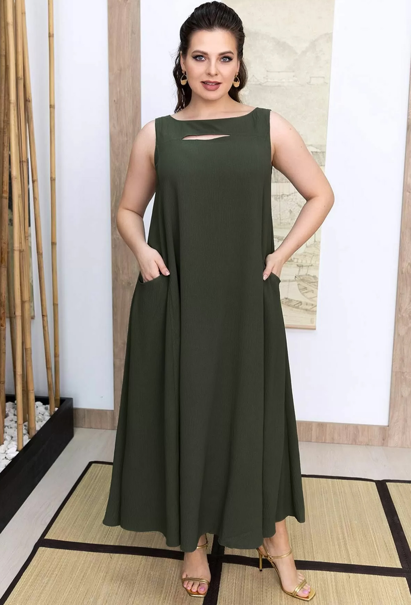 ст. цена2199руб.! Платье ASV 2357 хаки