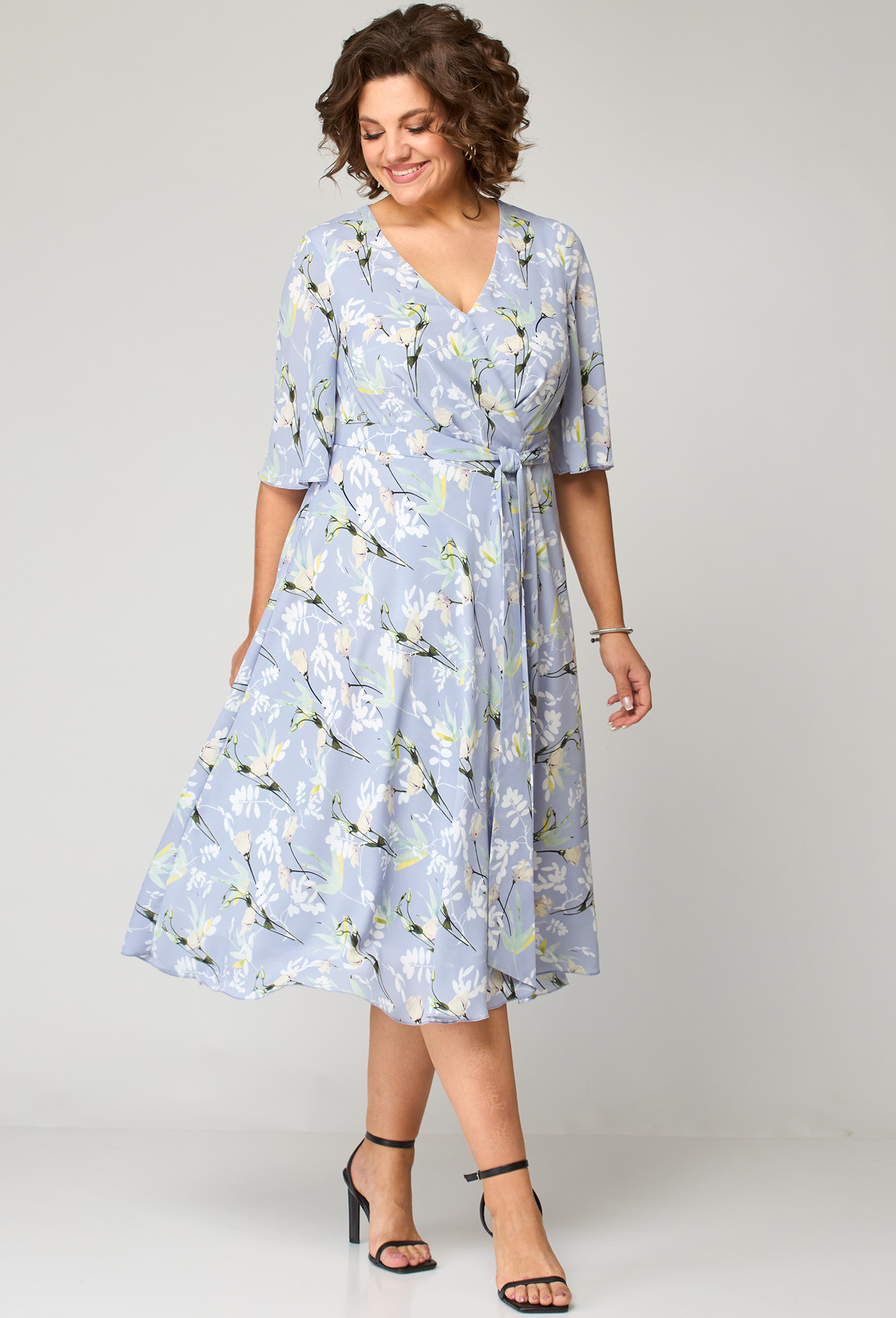 ст. цена2499руб.! Платье Anastasia Mak 1193 голубой цветы