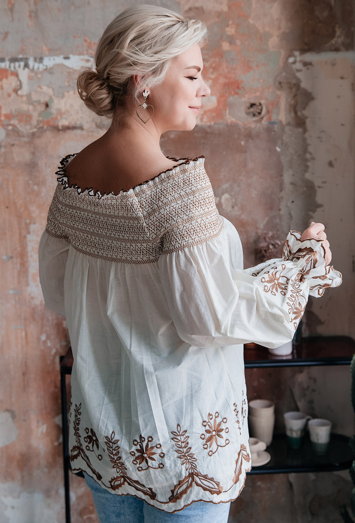 ст. цена1799руб.! Блуза ASV 2430 бежево-коричневый