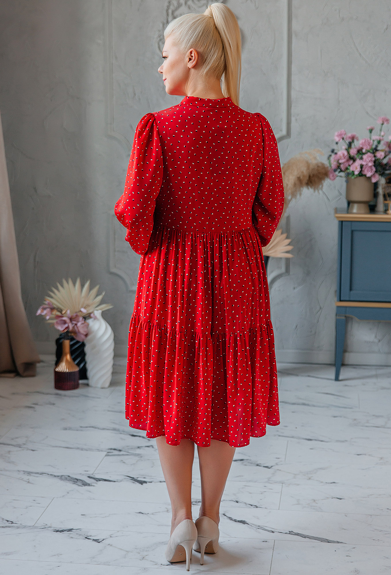 ст. цена2199руб.! Платье ASV 2440 красный