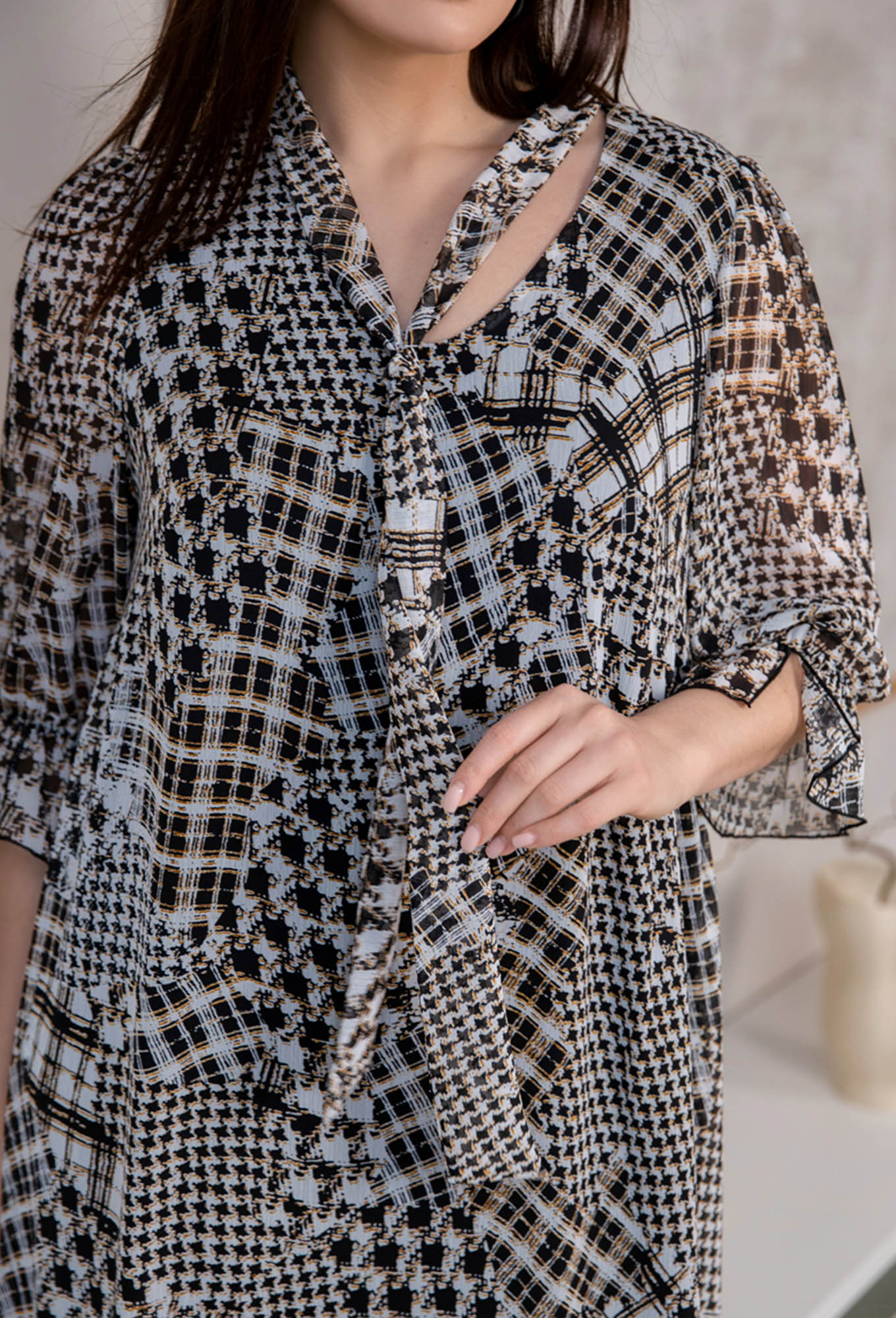 ст. цена2199руб.! Платье ASV 2606 бело-чёрный