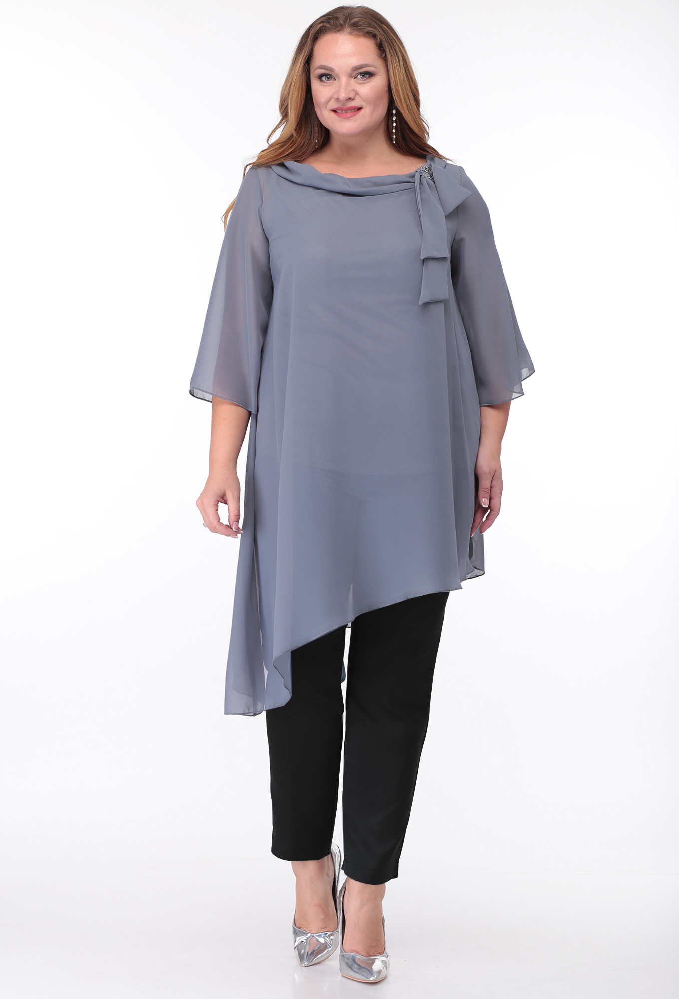 ст. цена1499руб.! Блуза Anastasia Mak 660Бл серый