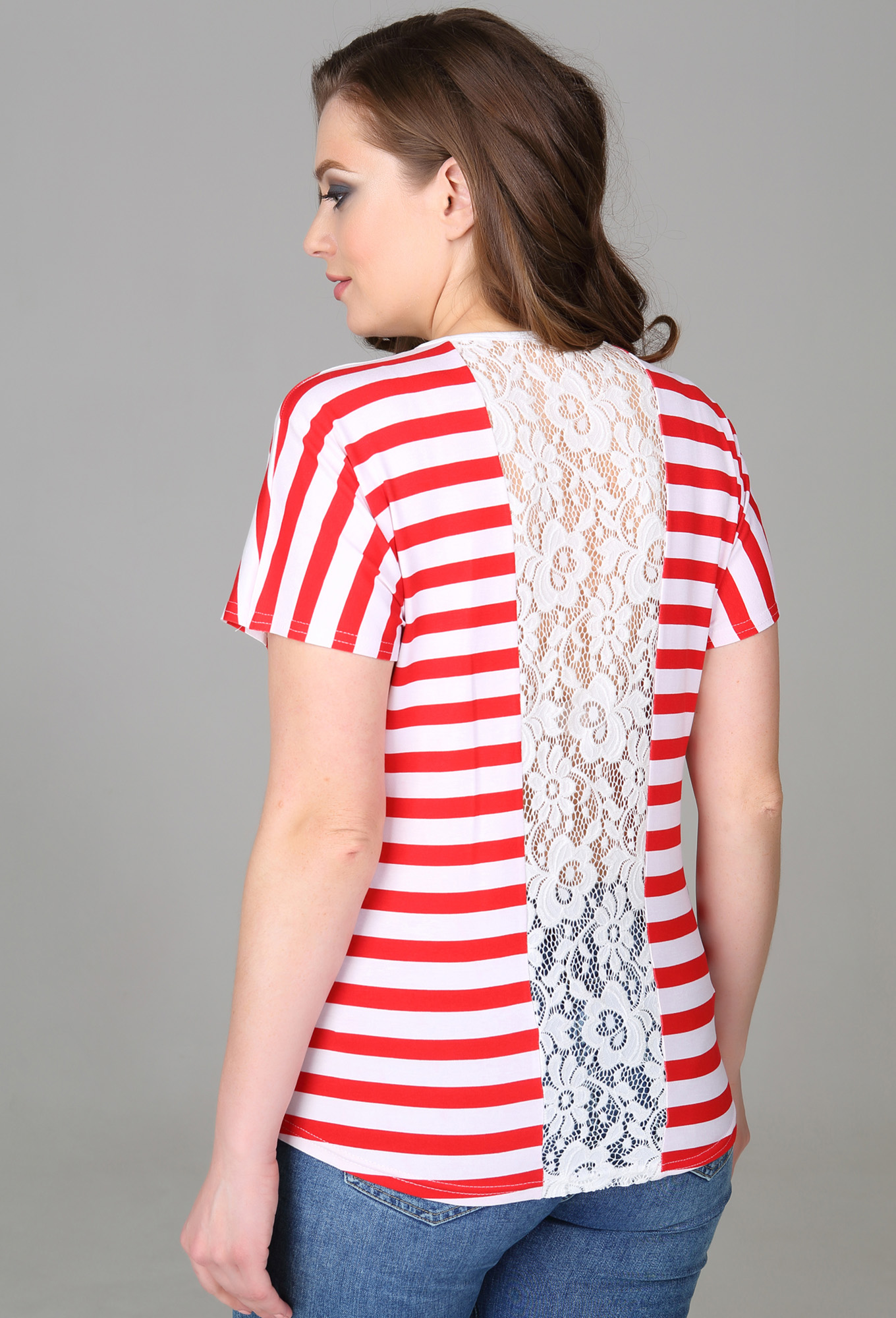 ст. цена999руб.! Джемпер МЕДЕЯ И К 1848 розово-красная полоска