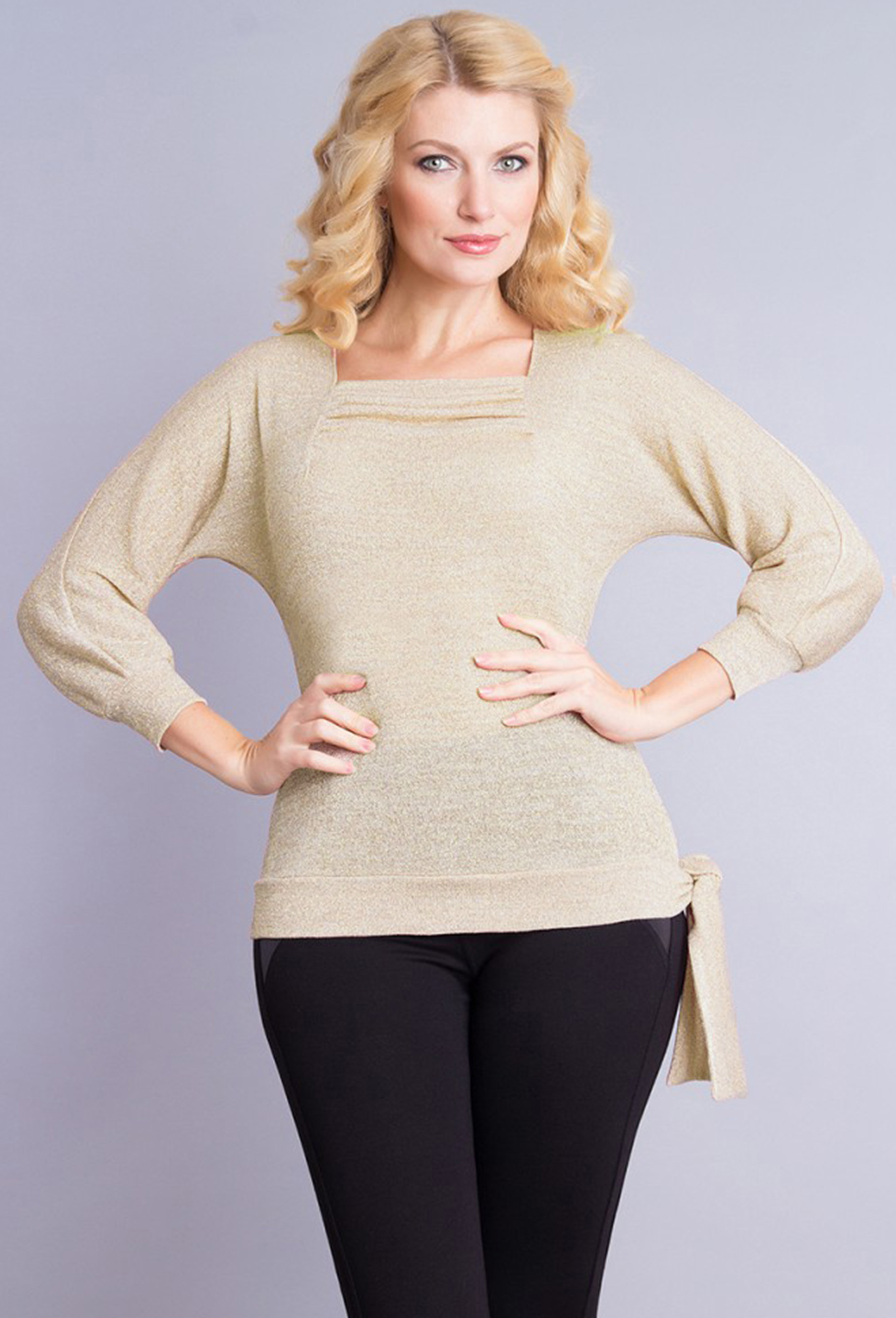 ст. цена1299руб.! Джемпер МЕДЕЯ И К 1653 бежевый