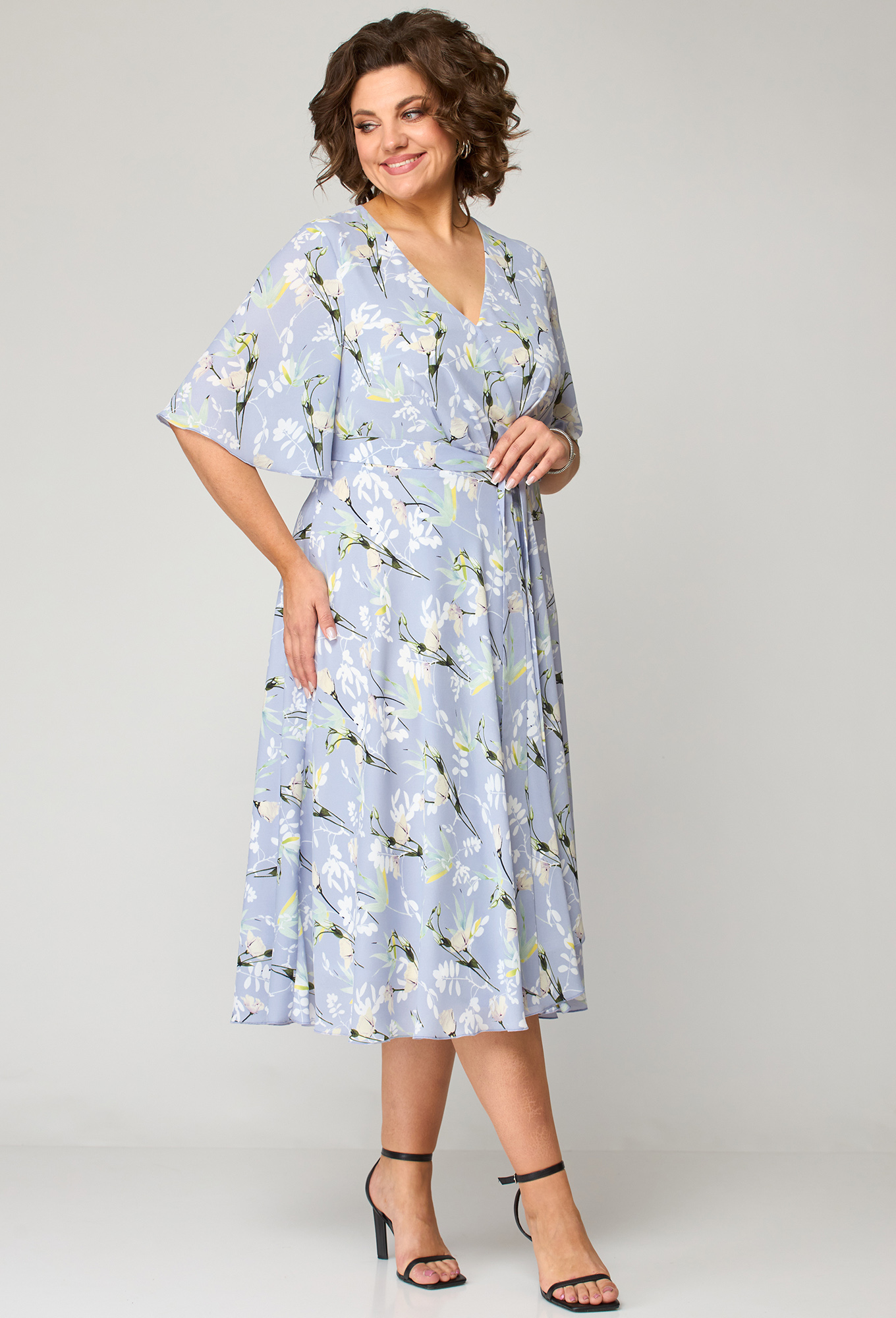 ст. цена2499руб.! Платье Anastasia Mak 1193 голубой цветы