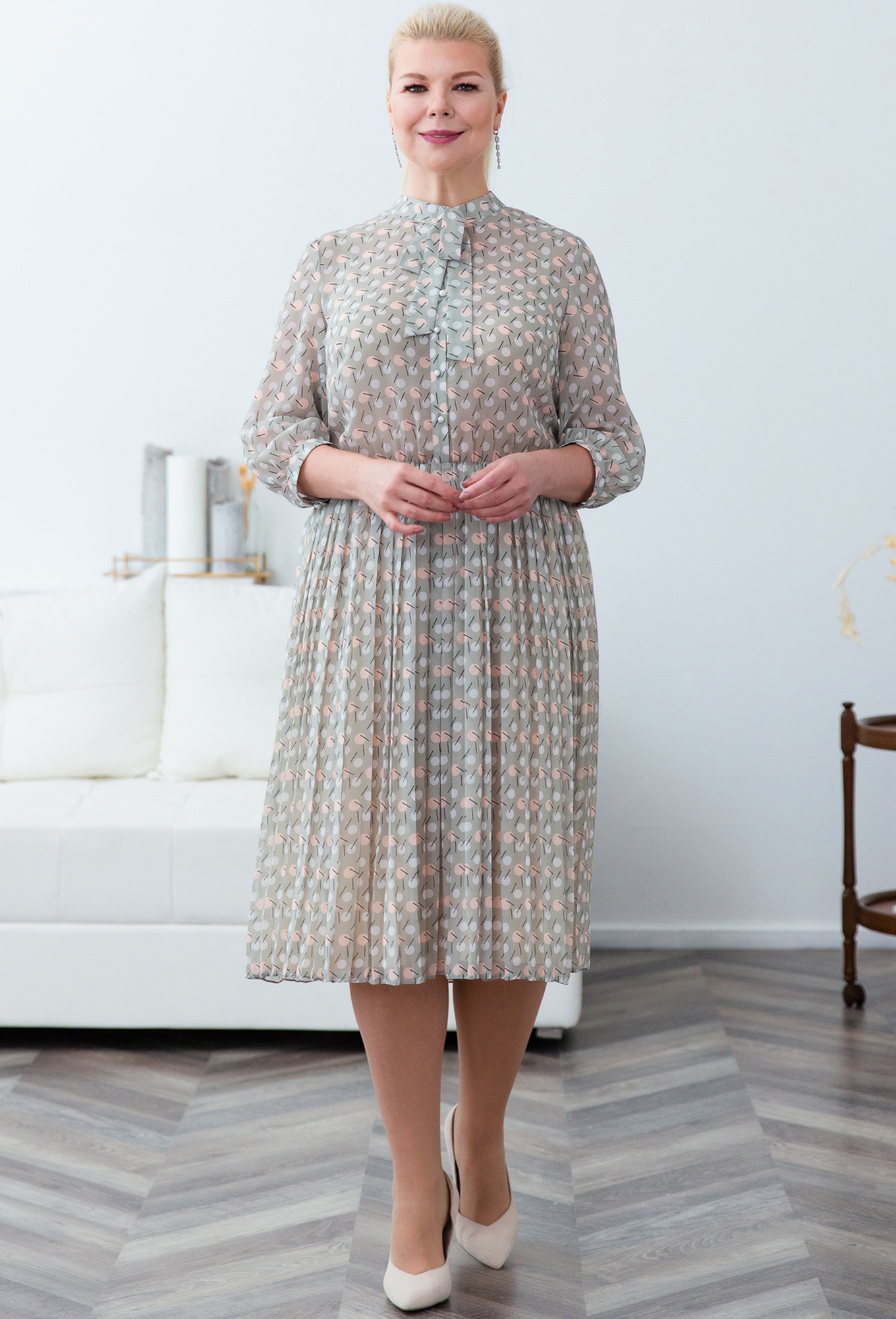 ст. цена2199руб.! Платье ASV 1710 св.зелёный