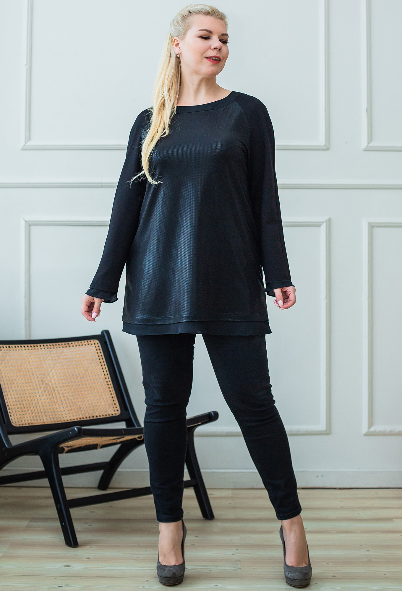 ст. цена1599руб.! Туника ASV 2302 черный