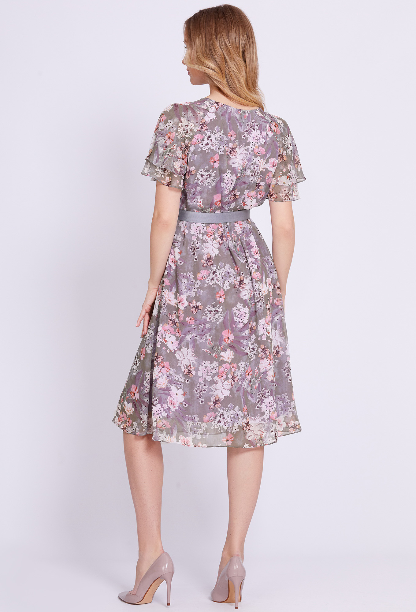 ст. цена2499руб.! Платье Bazalini 4727 сирень цветы