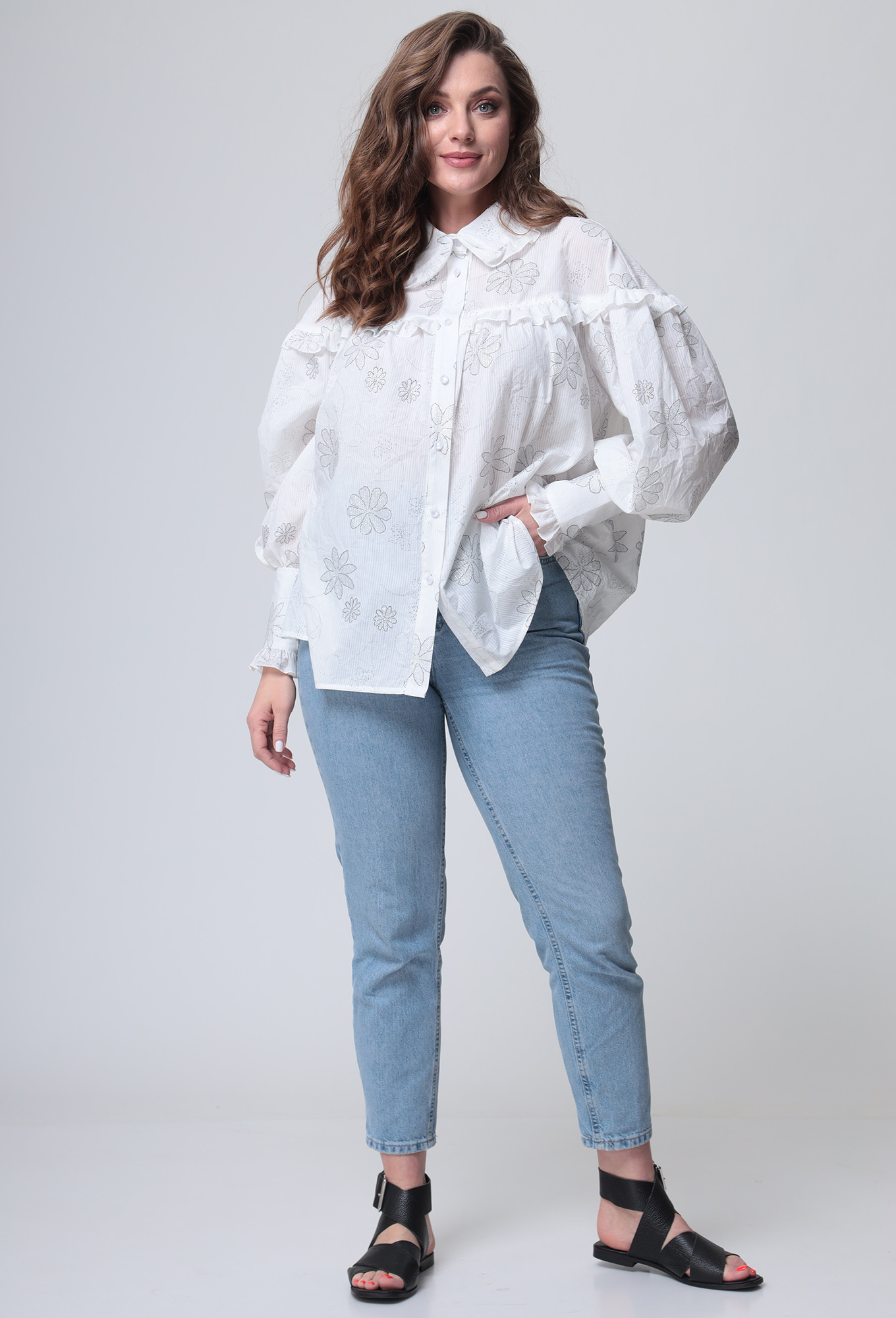 ст. цена1499руб.! Блуза Anastasia Mak 1022 белый