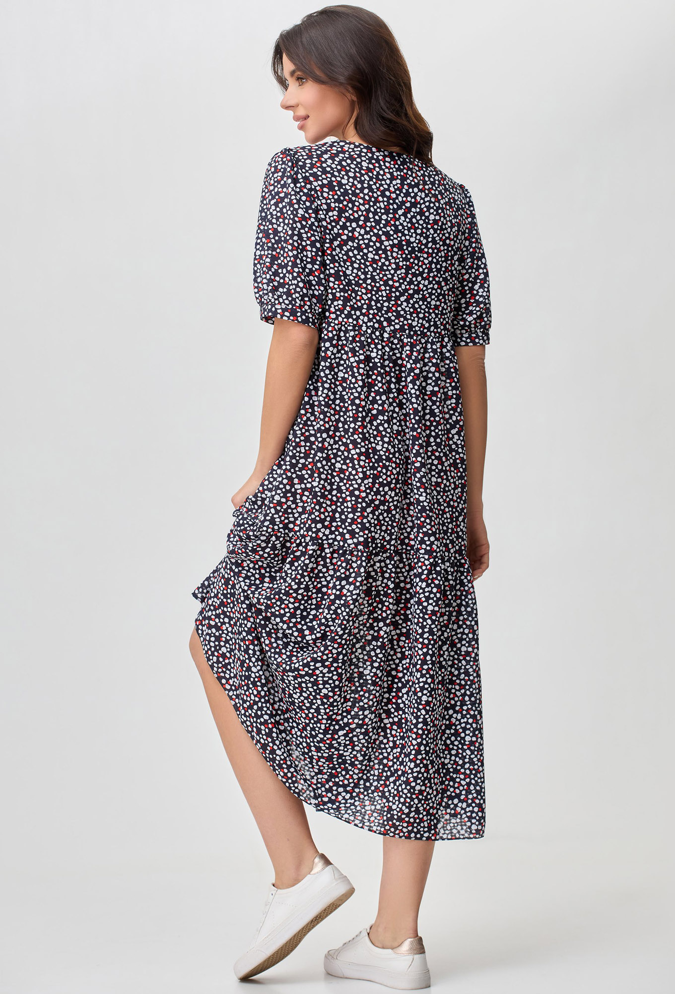 ст. цена2499руб.! Платье Gizart 5108 т.синий горох