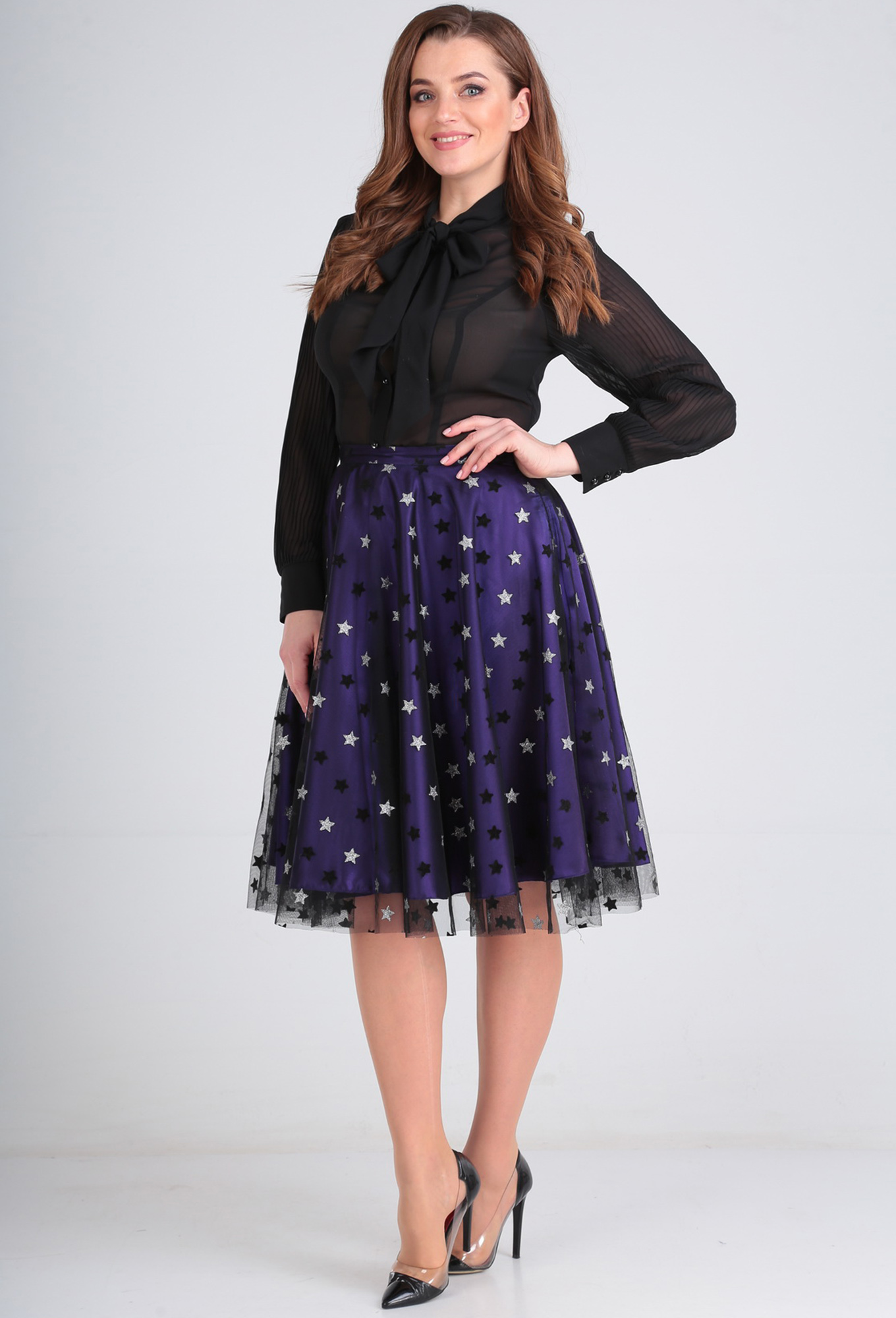 ст. цена1799руб.! Юбка Lady Line 463 фиолетовый