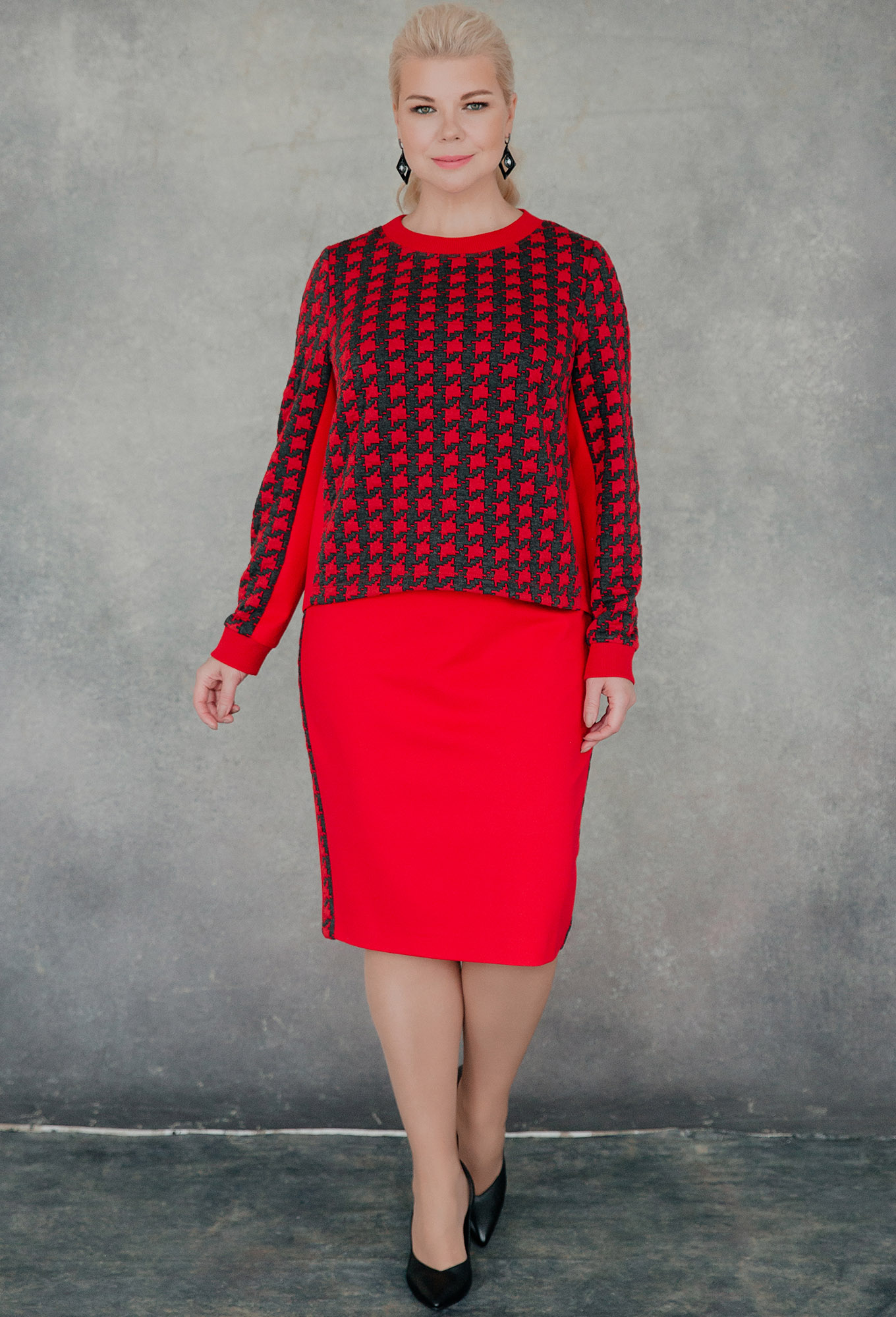 ст. цена1699руб.! Свитшот ASV 2457-2 красно-серый