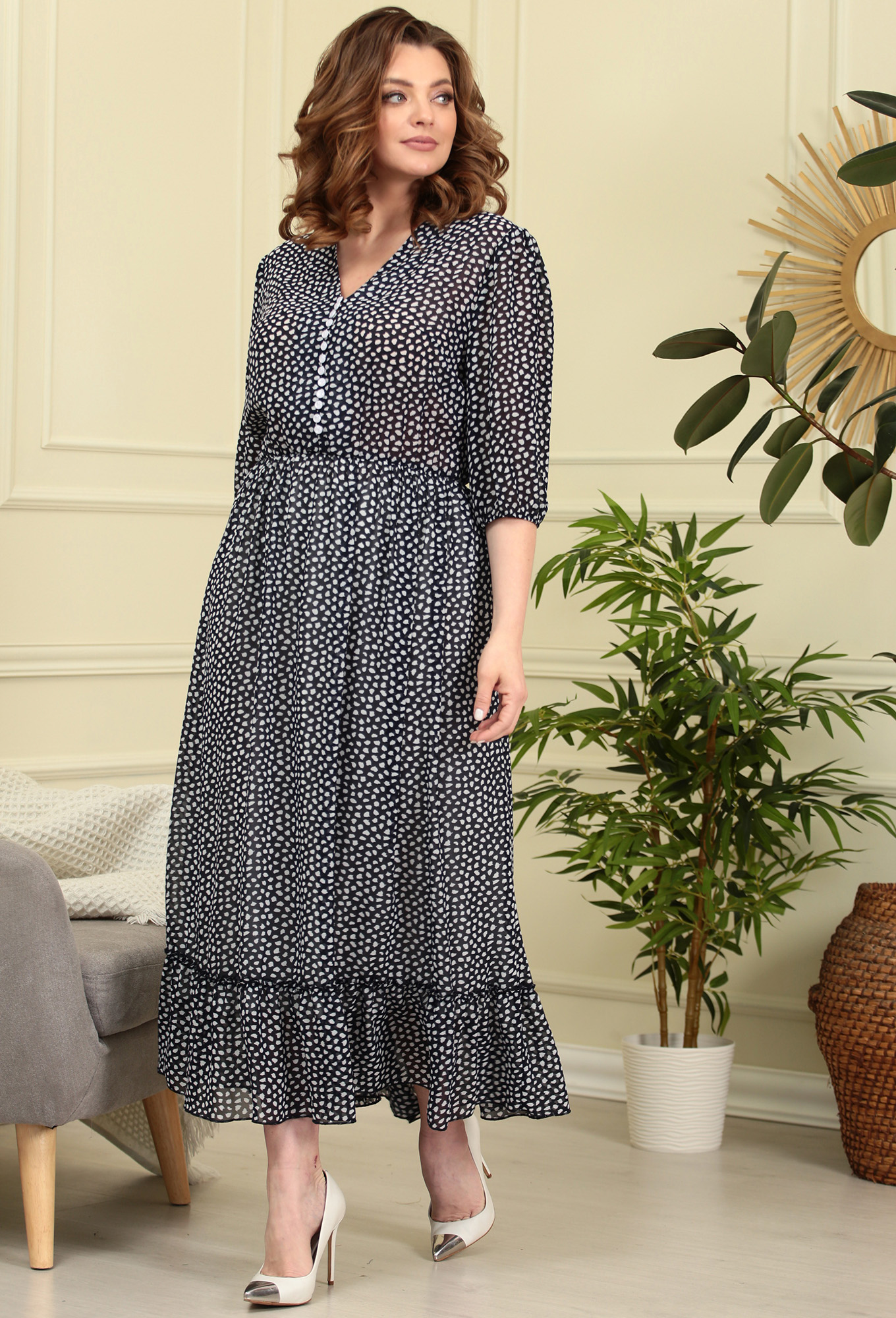 ст. цена2199руб.! Платье Anastasia Mak 839 темно-синий