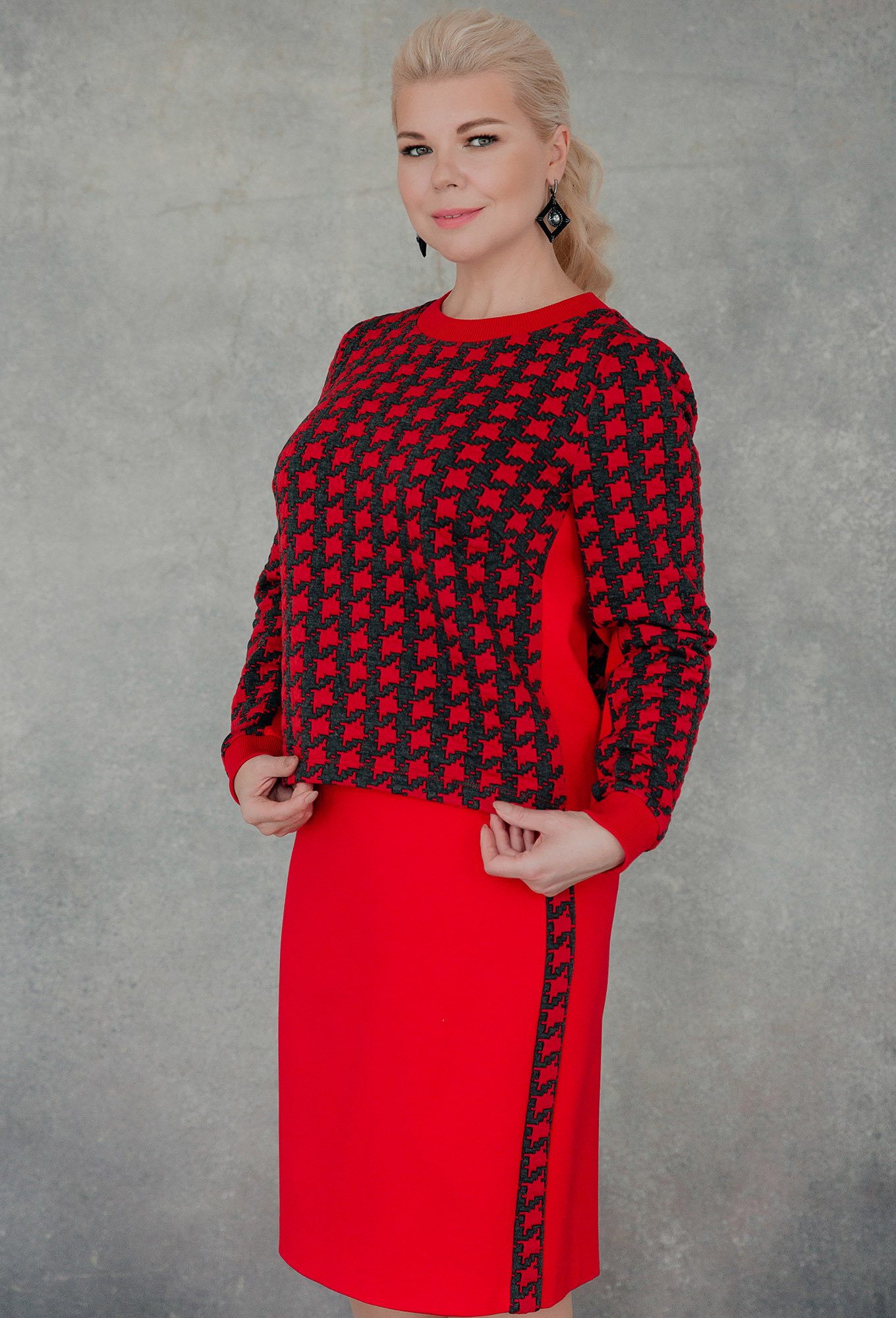 ст. цена1699руб.! Свитшот ASV 2457-2 красно-серый