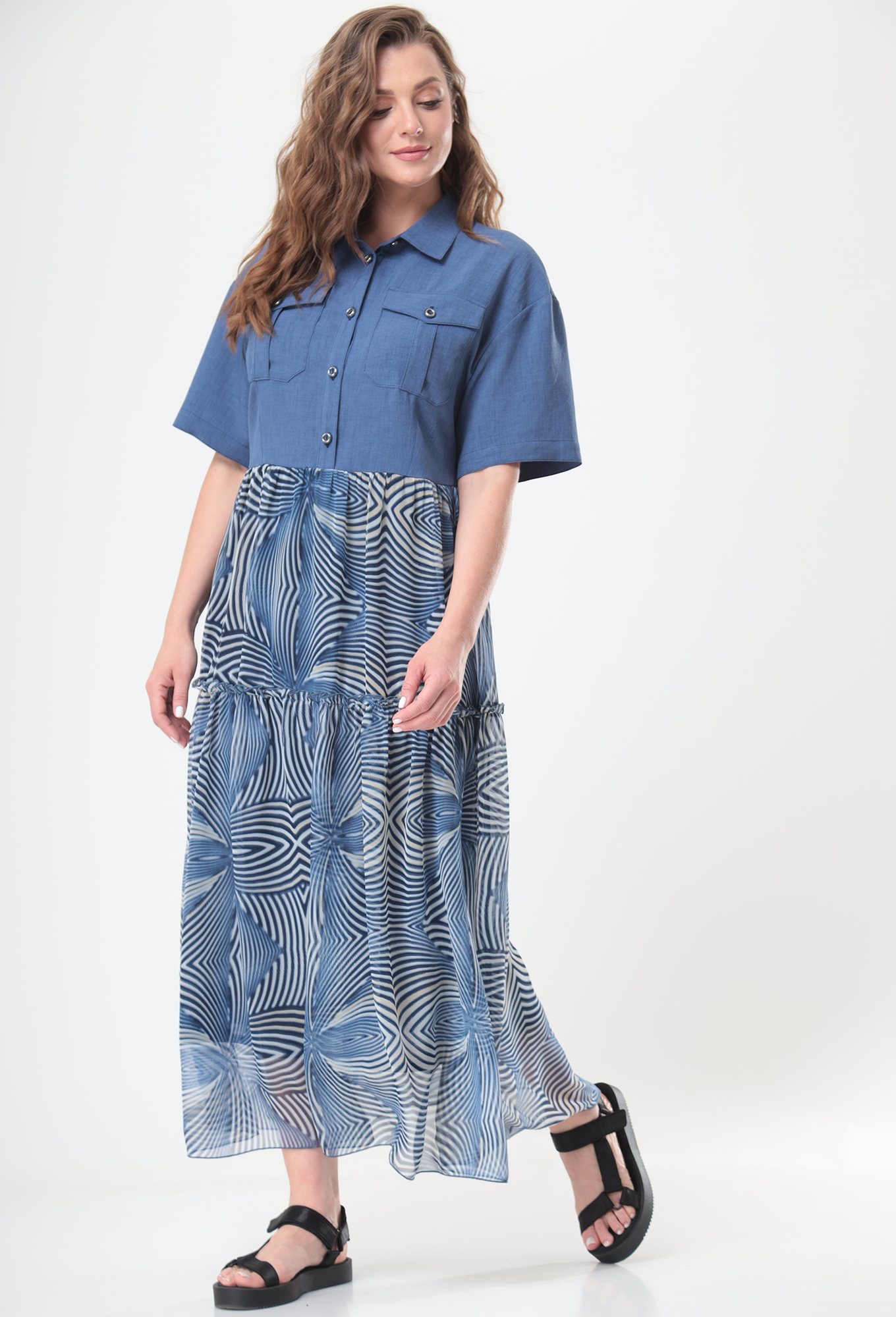 ст. цена2499руб.! Платье Anastasia Mak 1045 синий