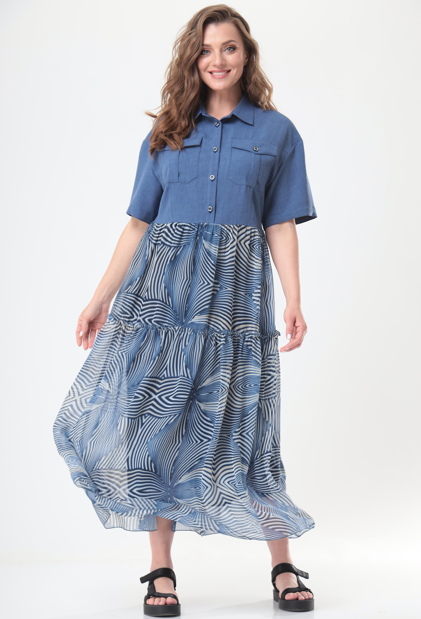 ст. цена2499руб.! Платье Anastasia Mak 1045 синий