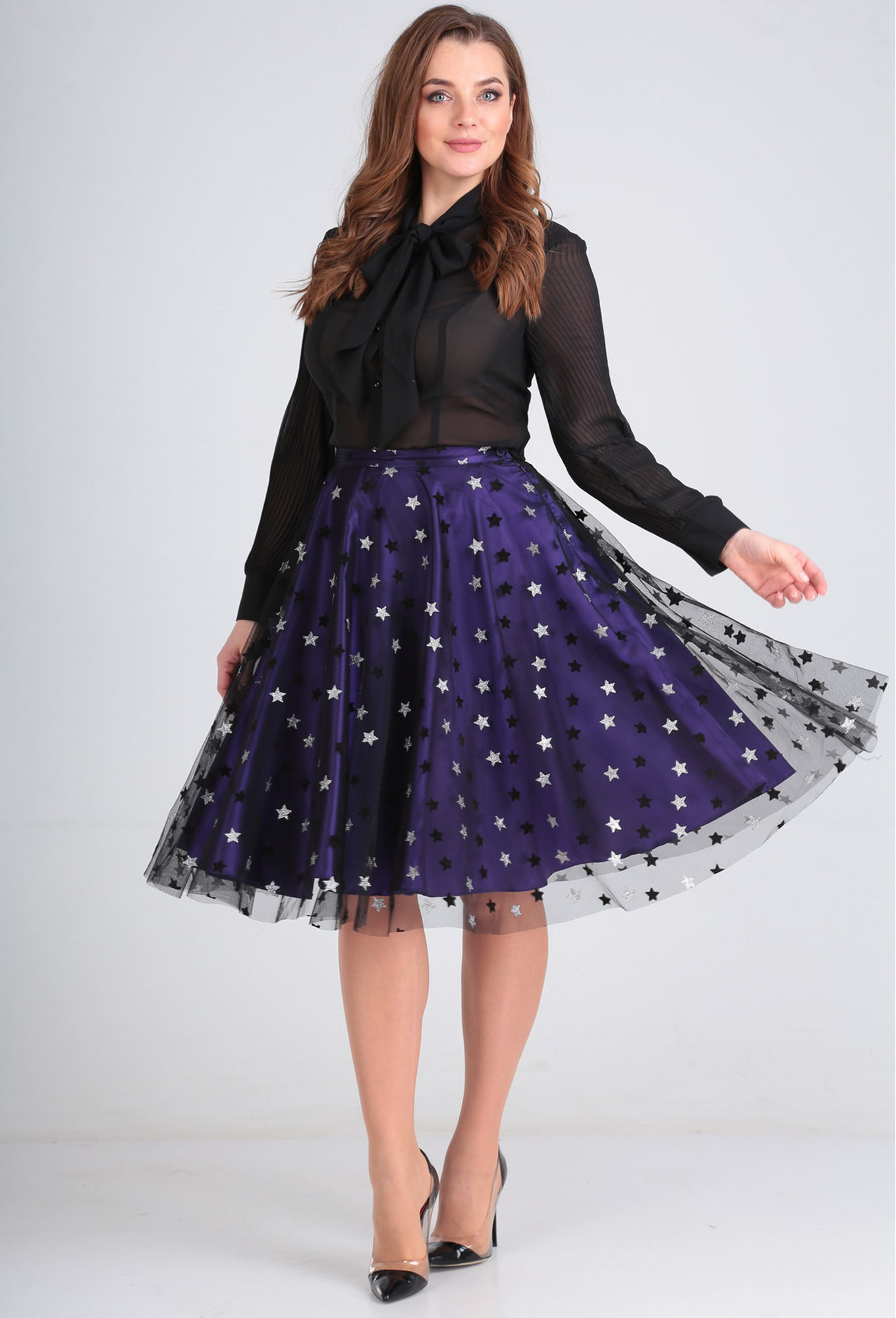 ст. цена1799руб.! Юбка Lady Line 463 фиолетовый