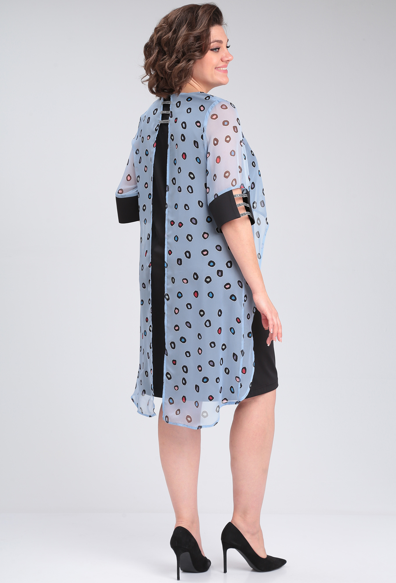 ст. цена2499руб.! Платье Michel Chic 2136 черно-голубой