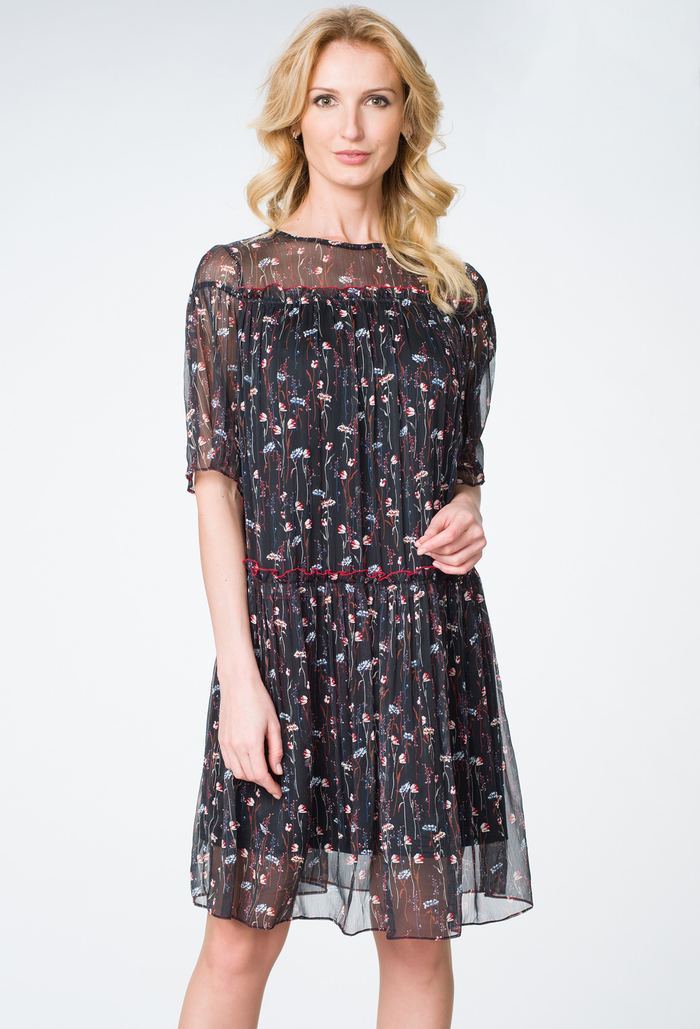 ст. цена2199руб.! Платье ASV 2020 чёрно-красный