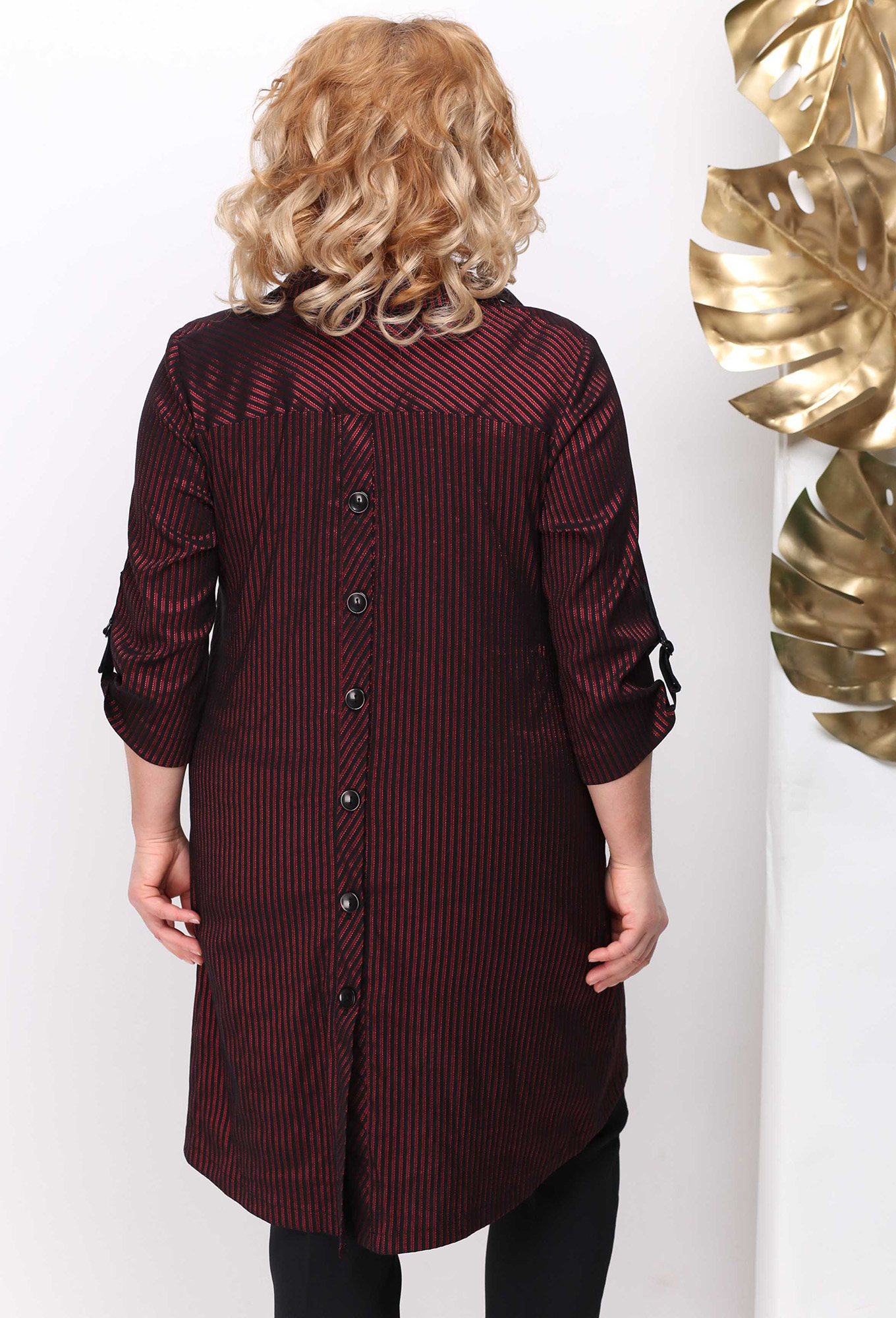 ст. цена1699руб.! Блуза Michel Chic 742 бордо-черная полоска