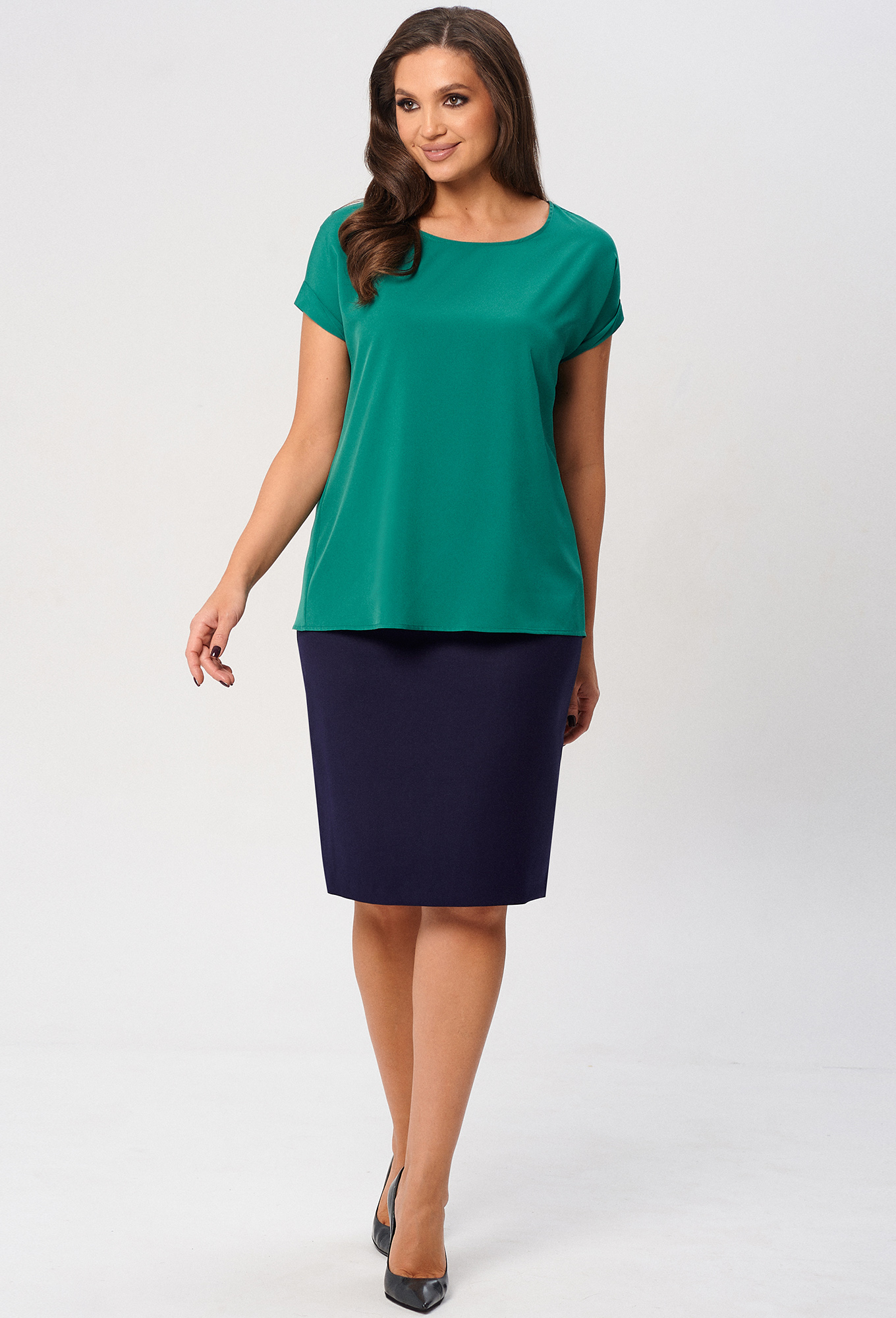 ст. цена1499руб.! Блуза Lenata 10484 зелёный