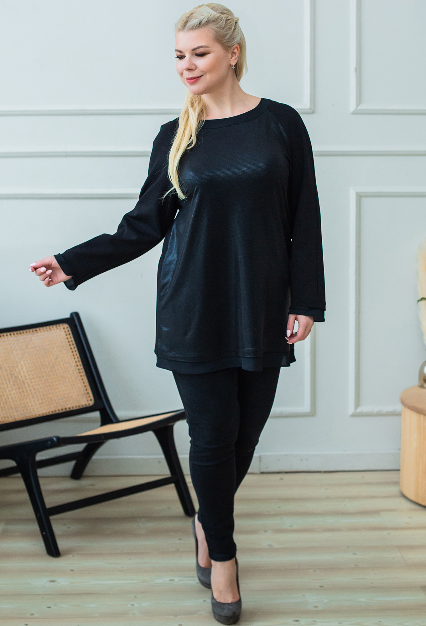 ст. цена1599руб.! Туника ASV 2302 черный