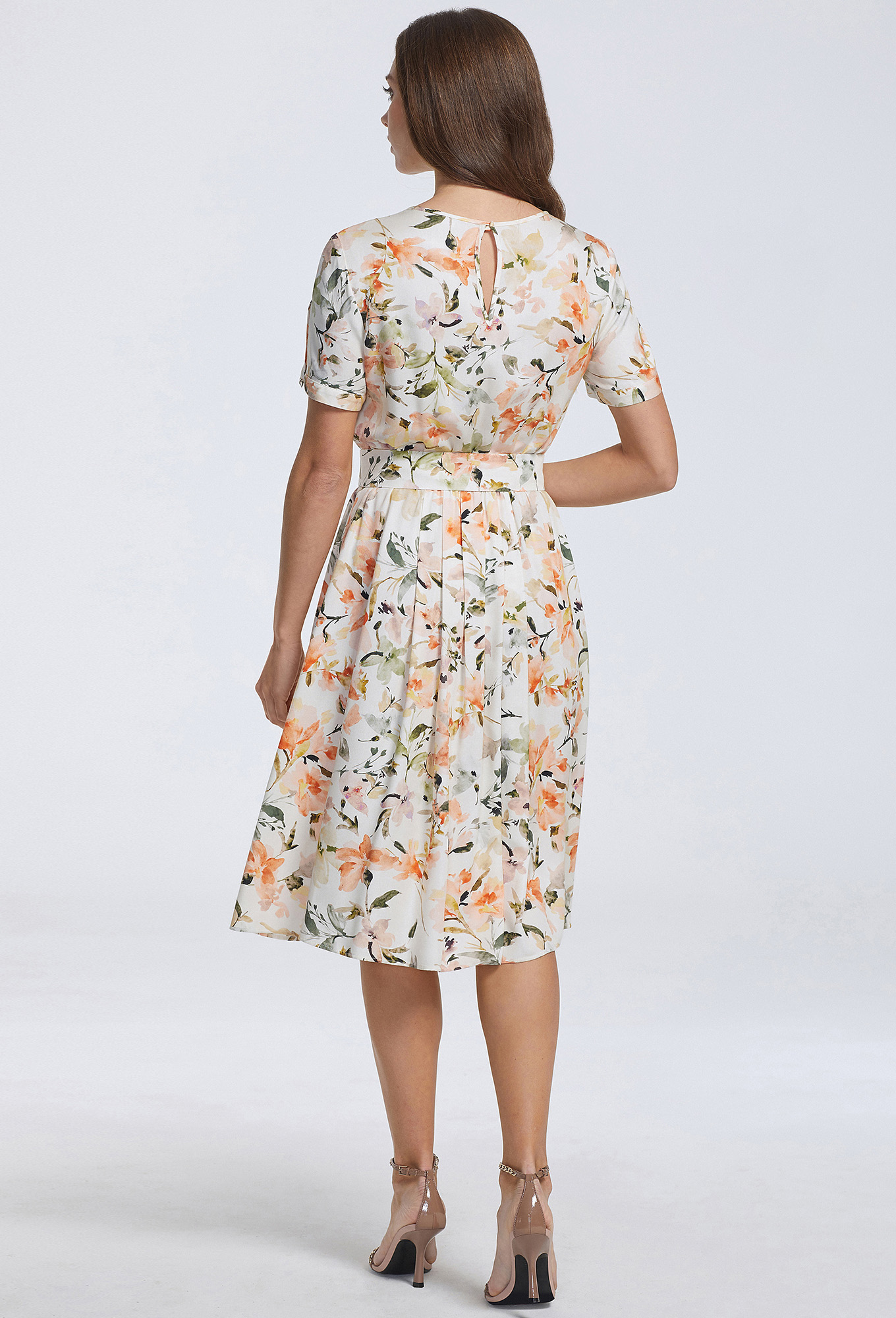 ст. цена2499руб.! Платье Bazalini 4542 бежевый цветы