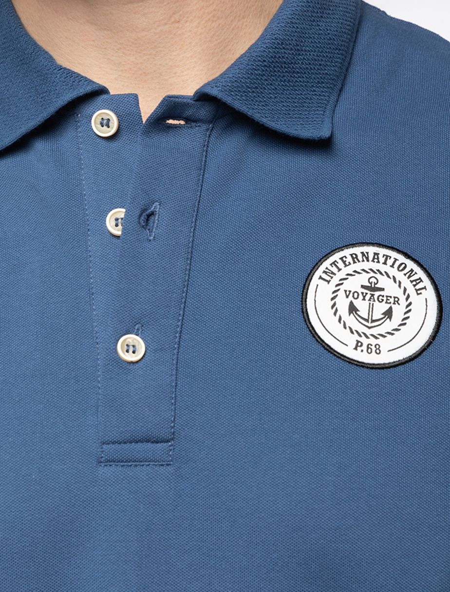 Футболка-поло из трикотажа