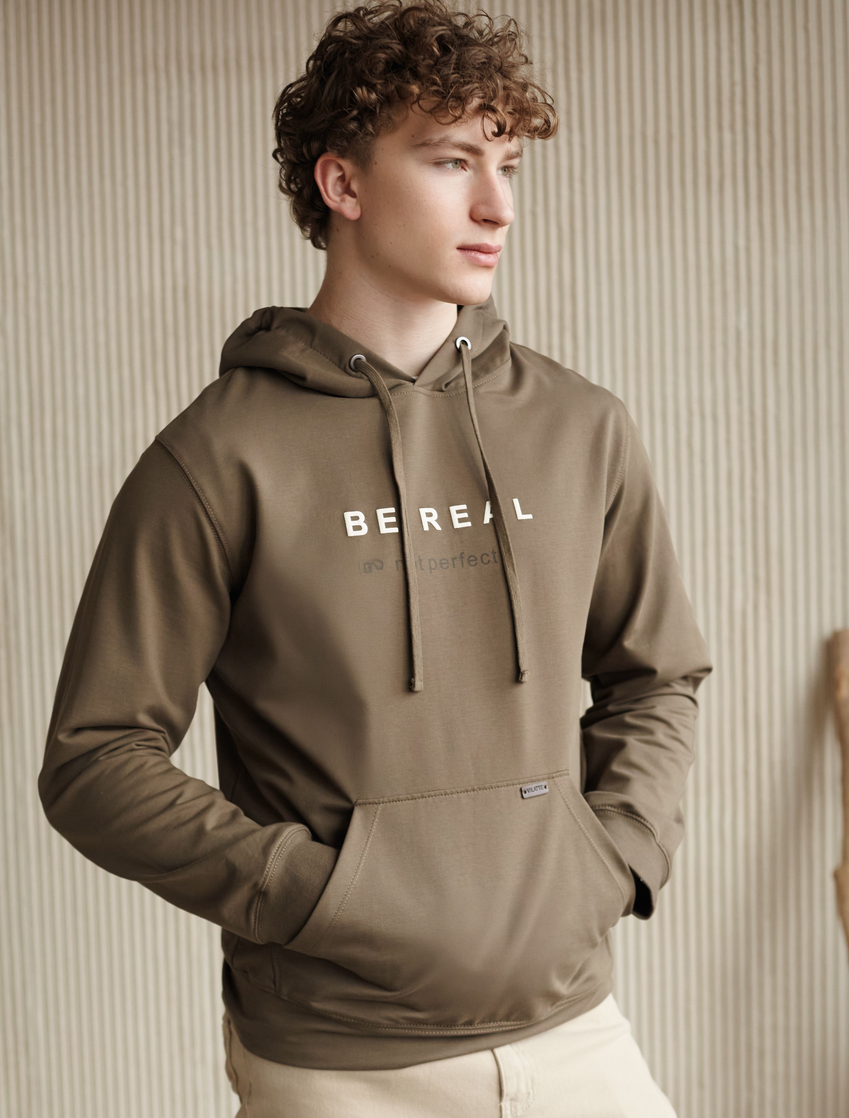 Худи из премиального эластичного футера с принтом