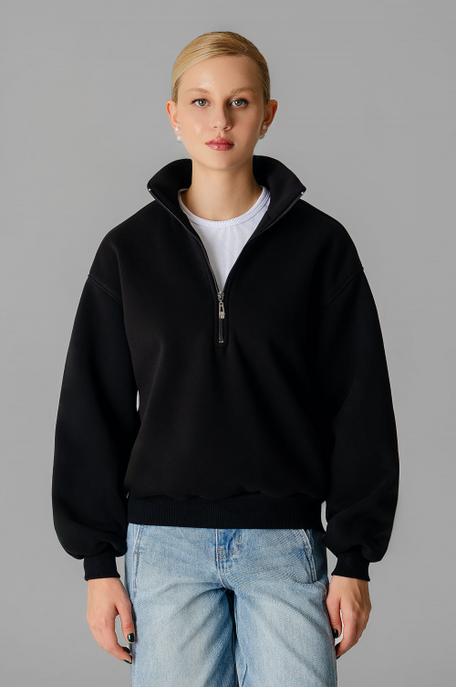 Арт. 1905 Свитшот женский с начесом полузамок 42-50 (5 шт)