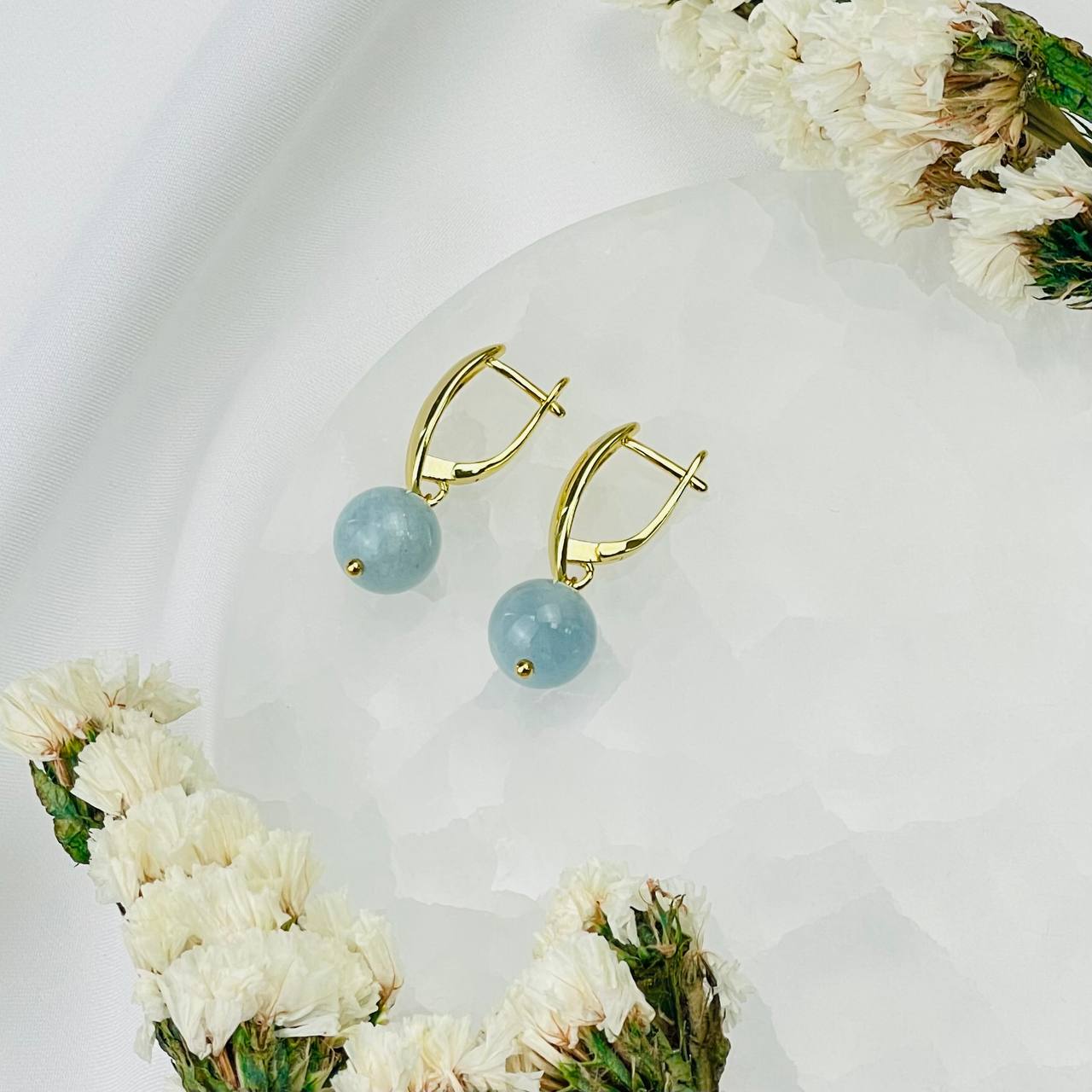 Радуга Самоцветов Серьги из Аквамарина