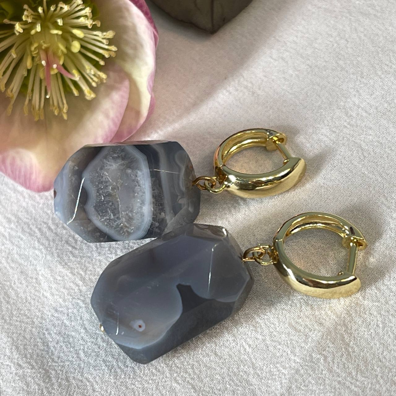 Радуга Самоцветов Серьги из ботсванского Агата