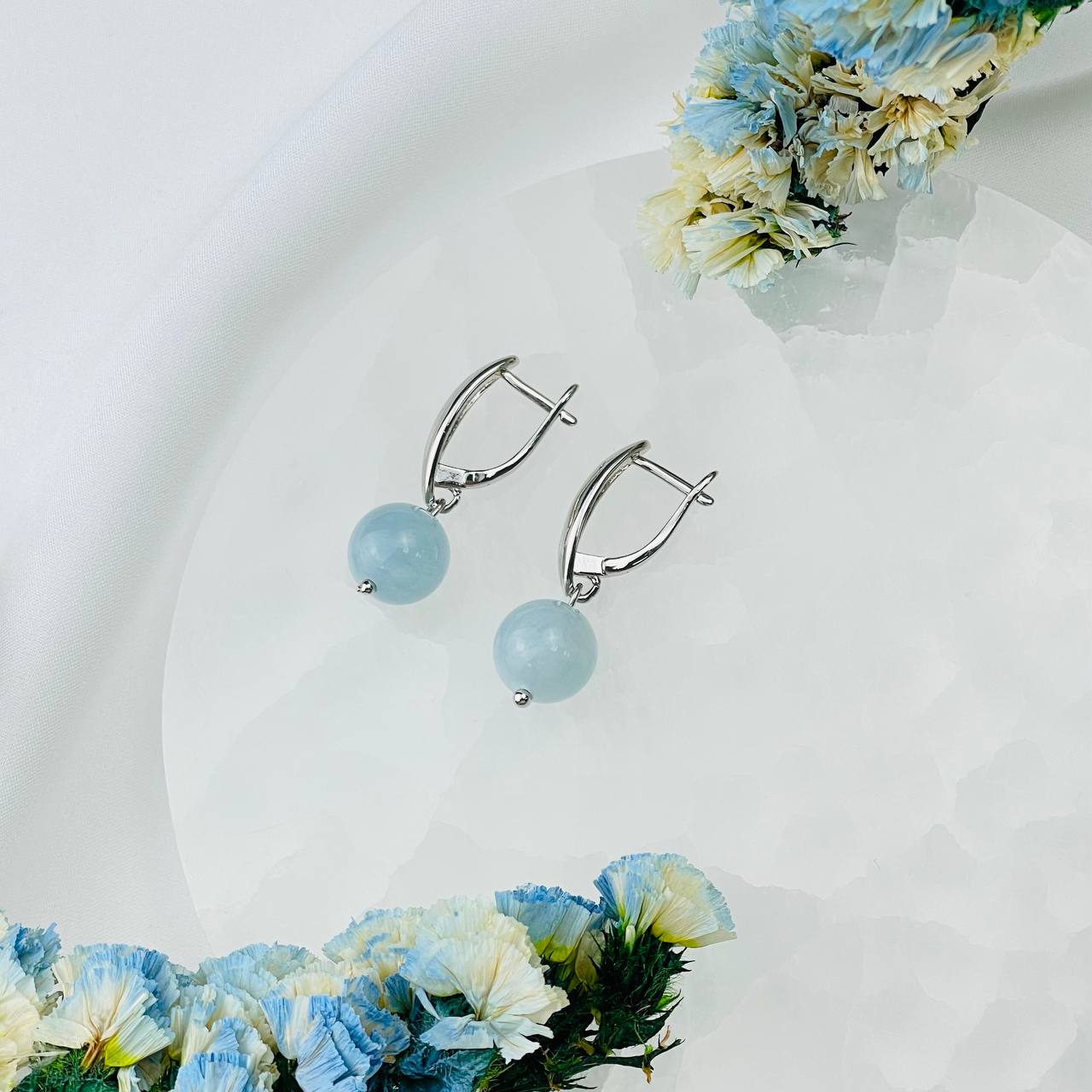 Радуга Самоцветов Серьги из Аквамарина